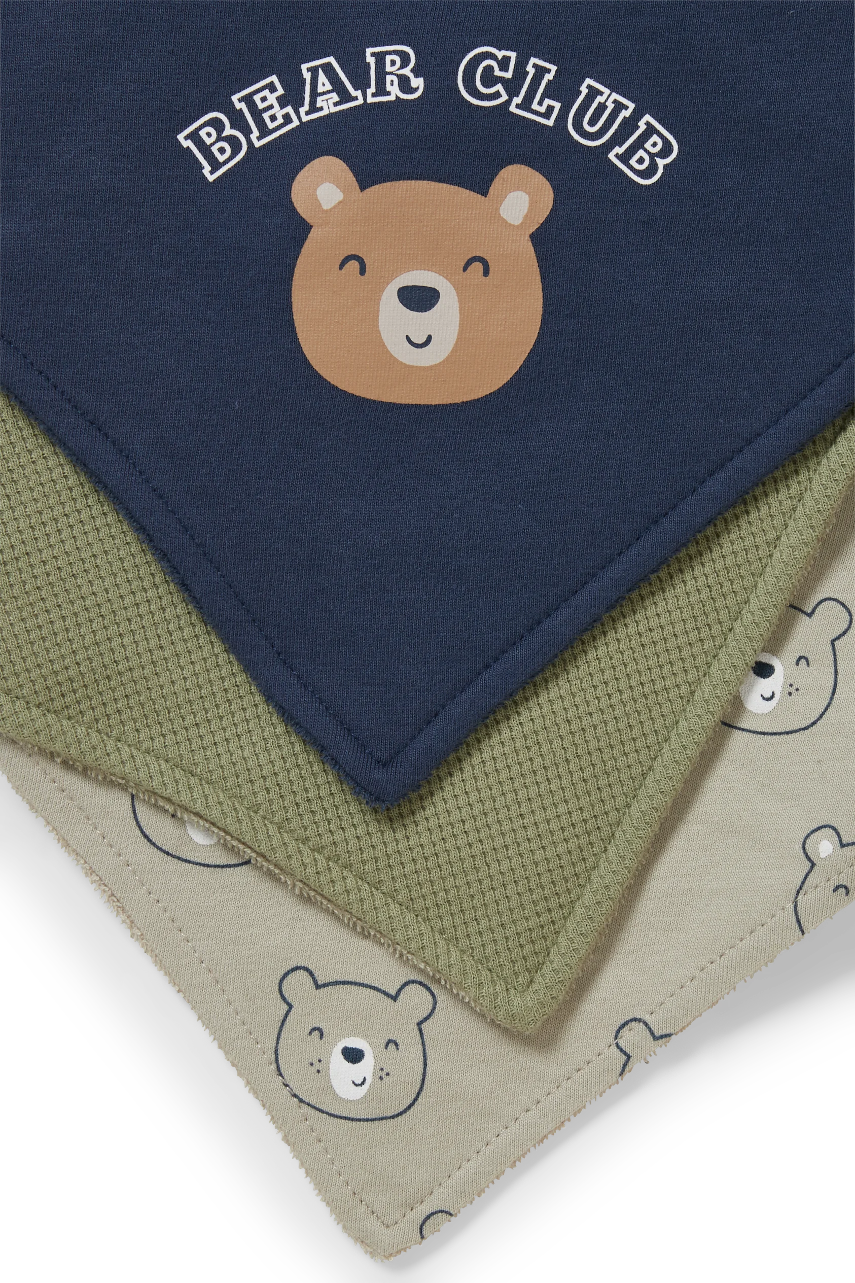 Multipack of 3 - baby triangular scarf