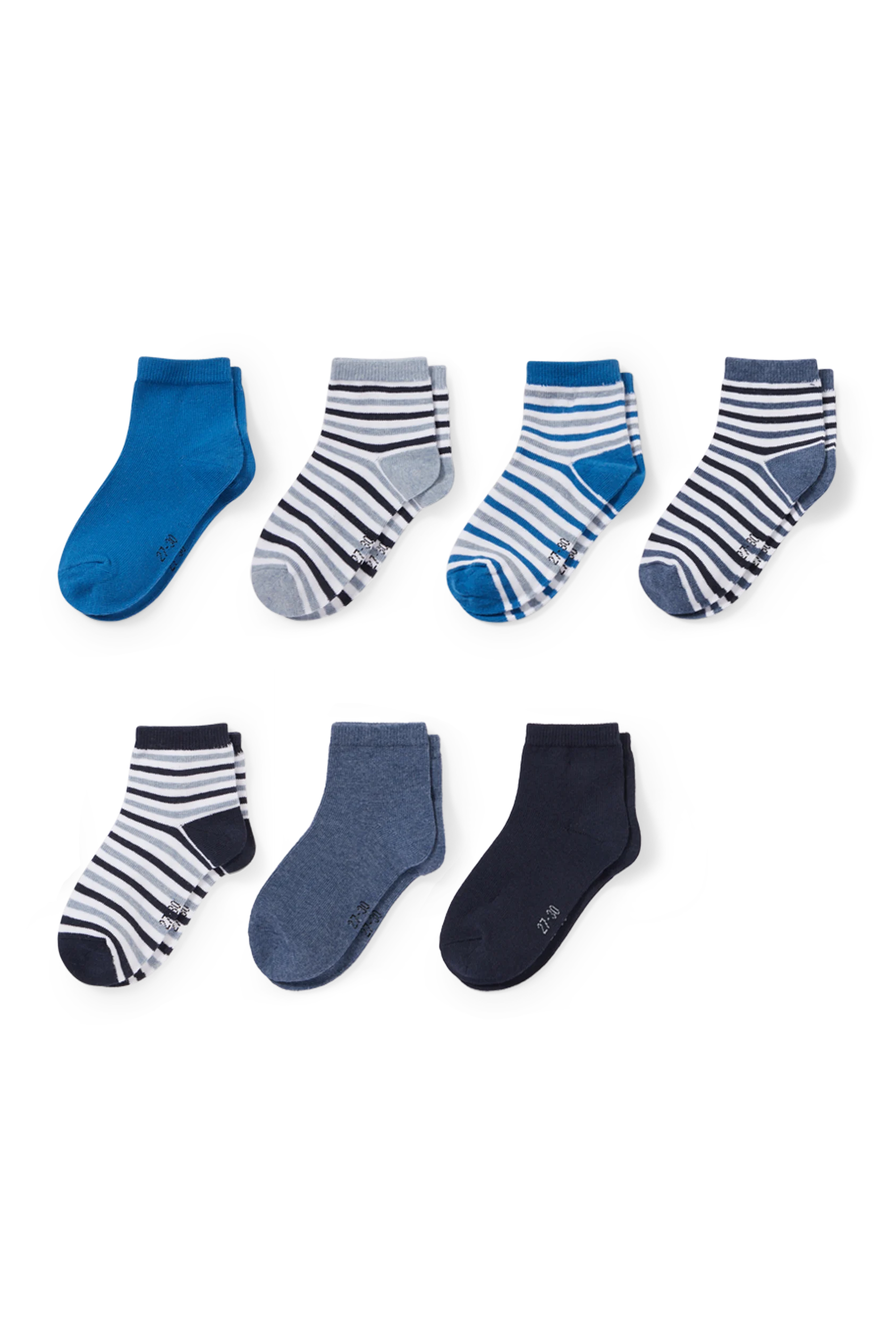 Multipack of 7 - socks - striped