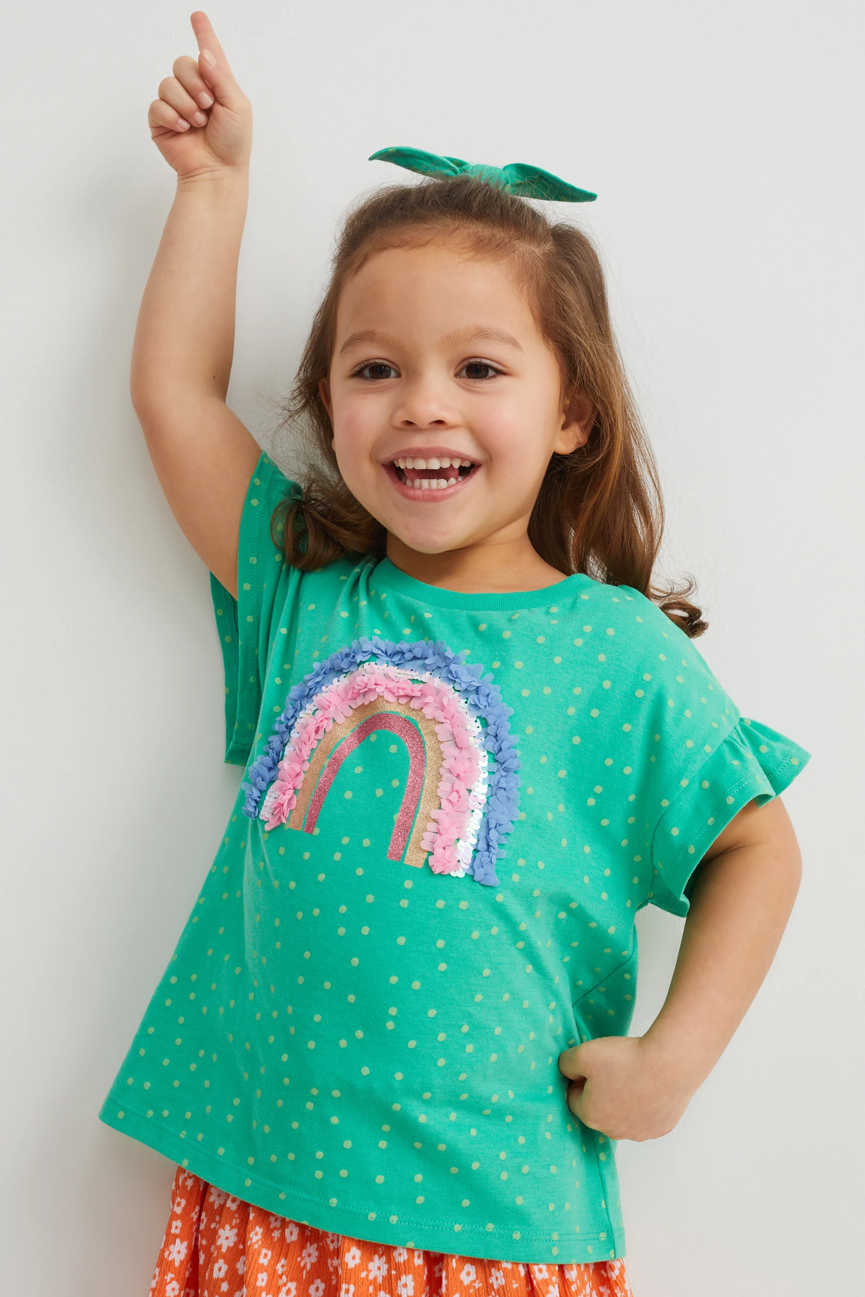 Set - short sleeve T-shirt and scrunchie - 2 piece