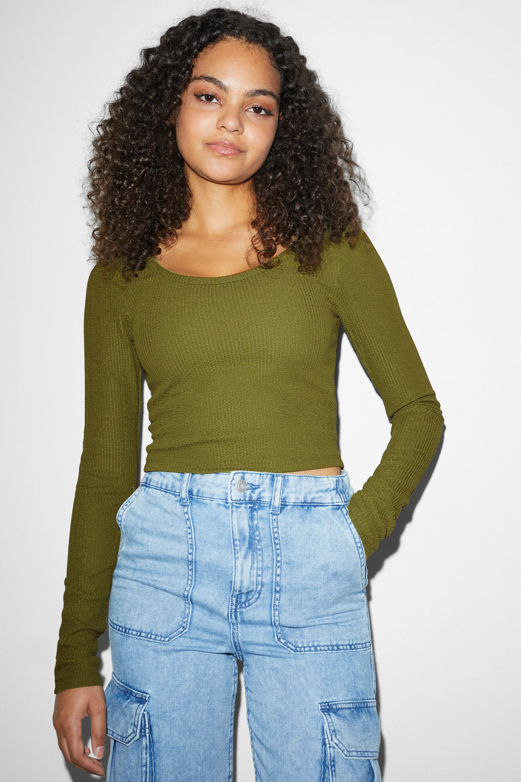 CLOCKHOUSE - cropped long sleeve top