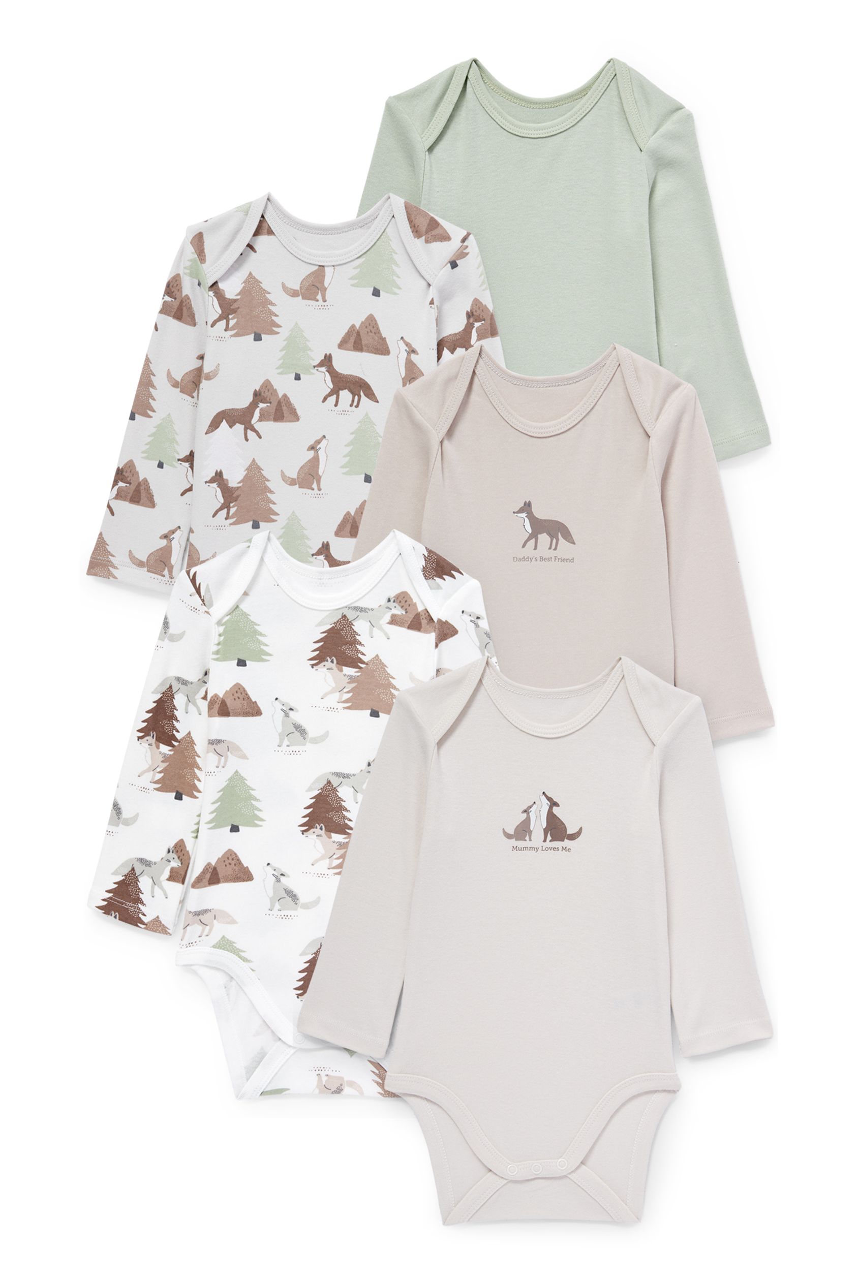 Multipack of 5 - baby bodysuit