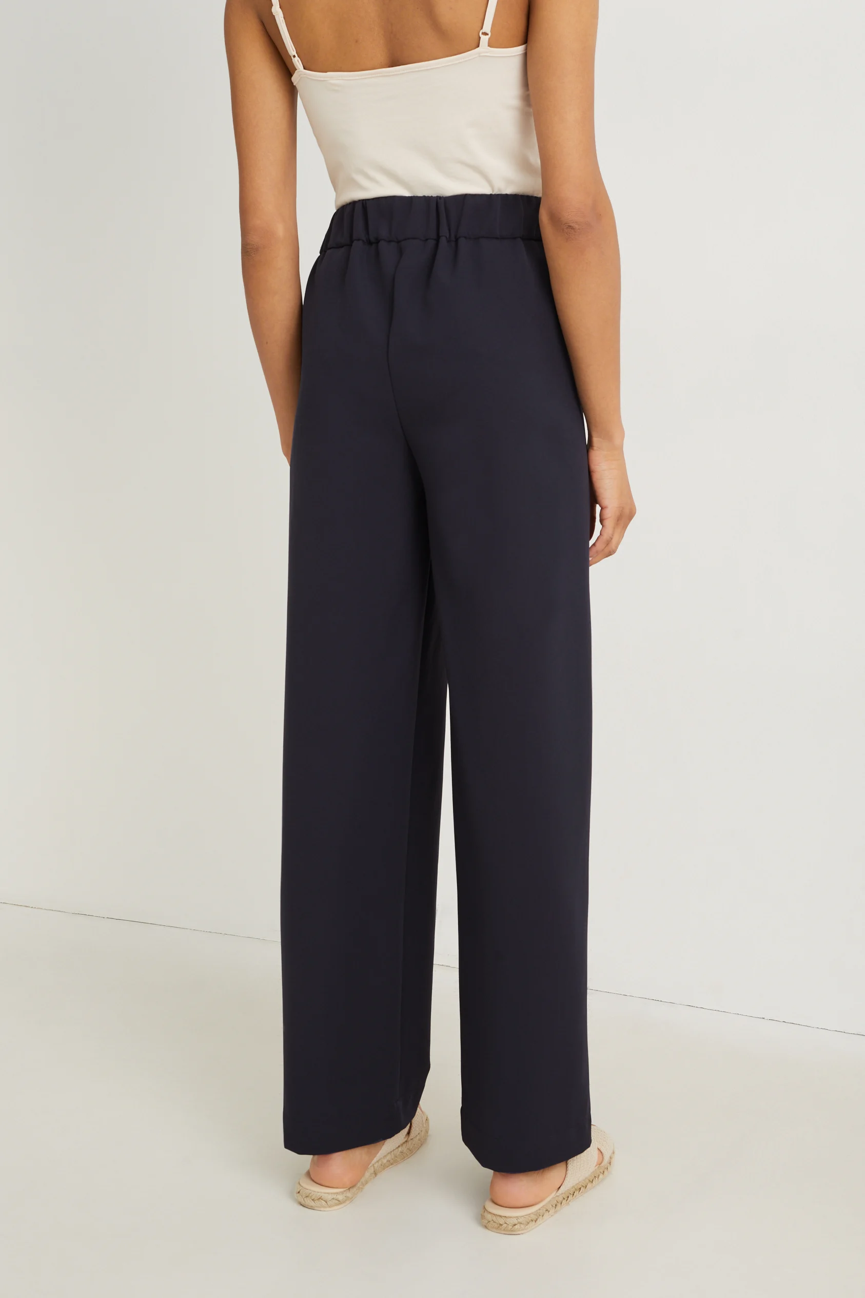 Cloth trousers - high waist - wide leg