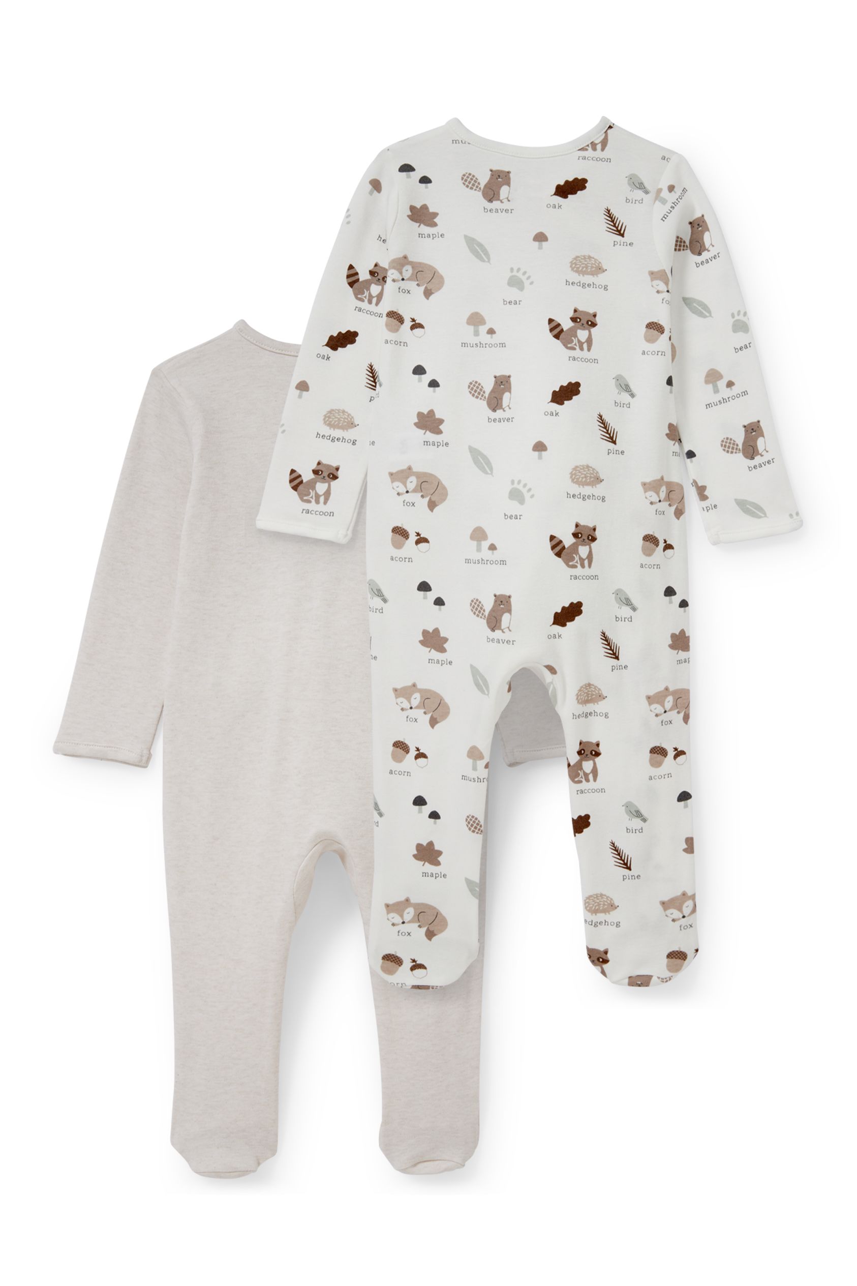 Multipack of 2 - baby sleepsuit