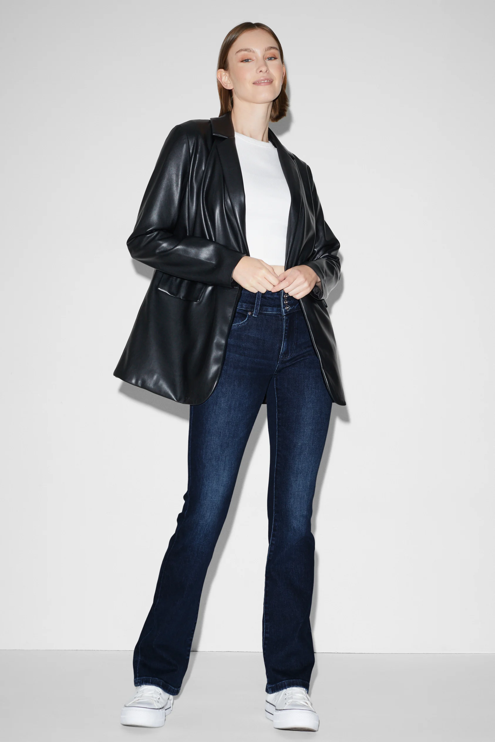 CLOCKHOUSE - bootcut jeans - low waist - LYCRA?