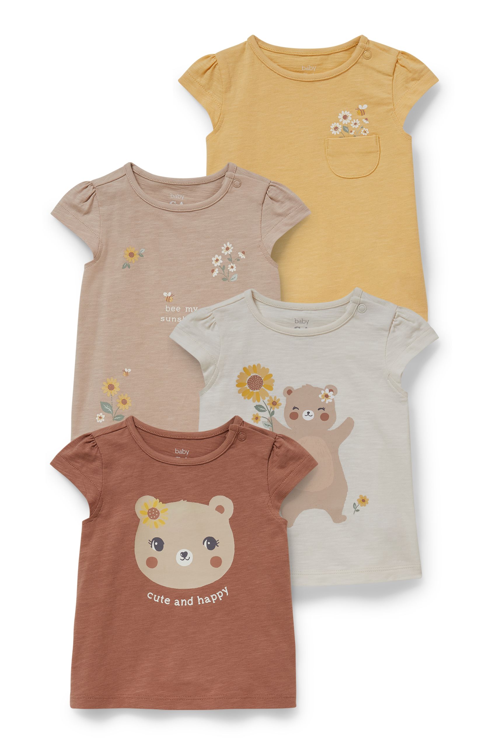 Multipack of 4 - baby short sleeve T-shirt