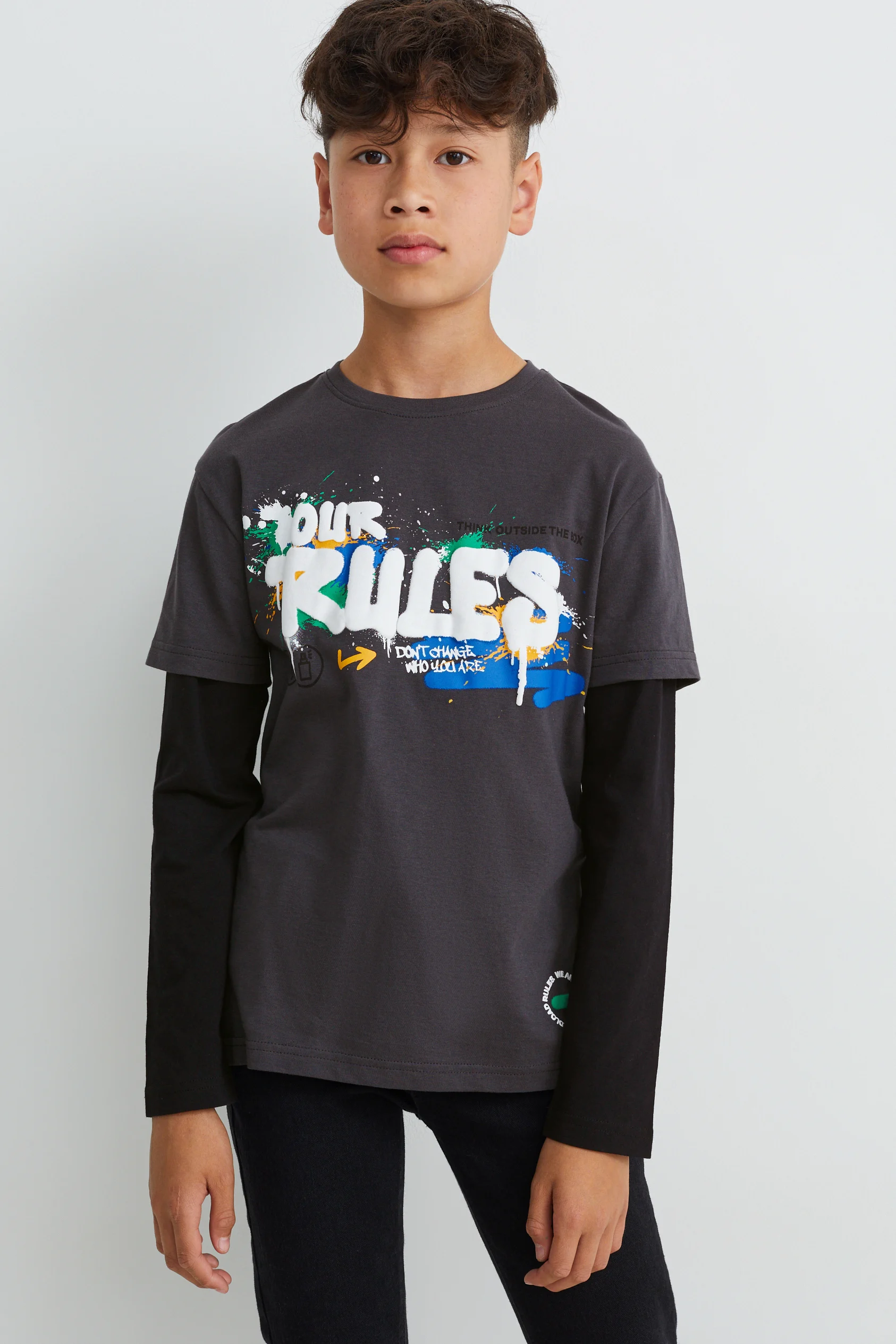 Long sleeve top - 2-in-1 look