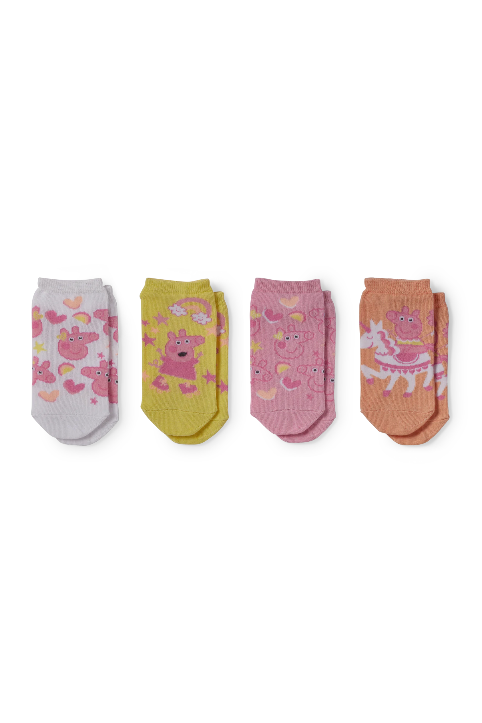Multipack of 4 - Peppa Pig - trainer socks with motif