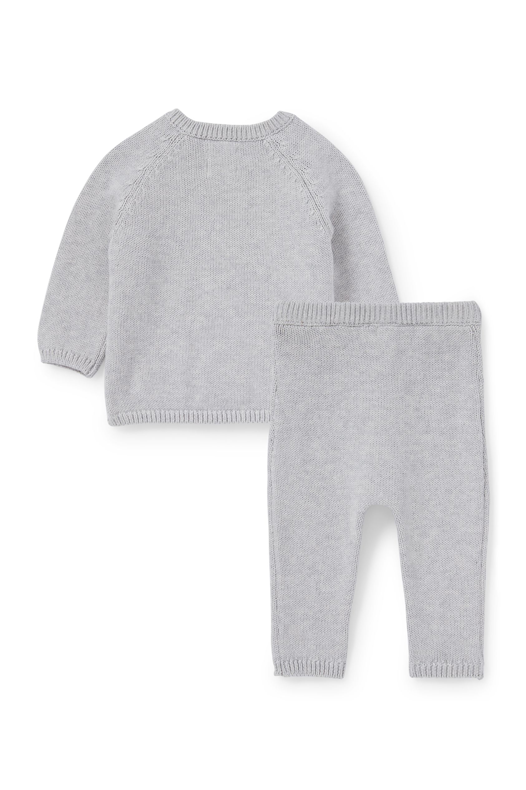 Baby outfit - 2 piece - cable knit pattern