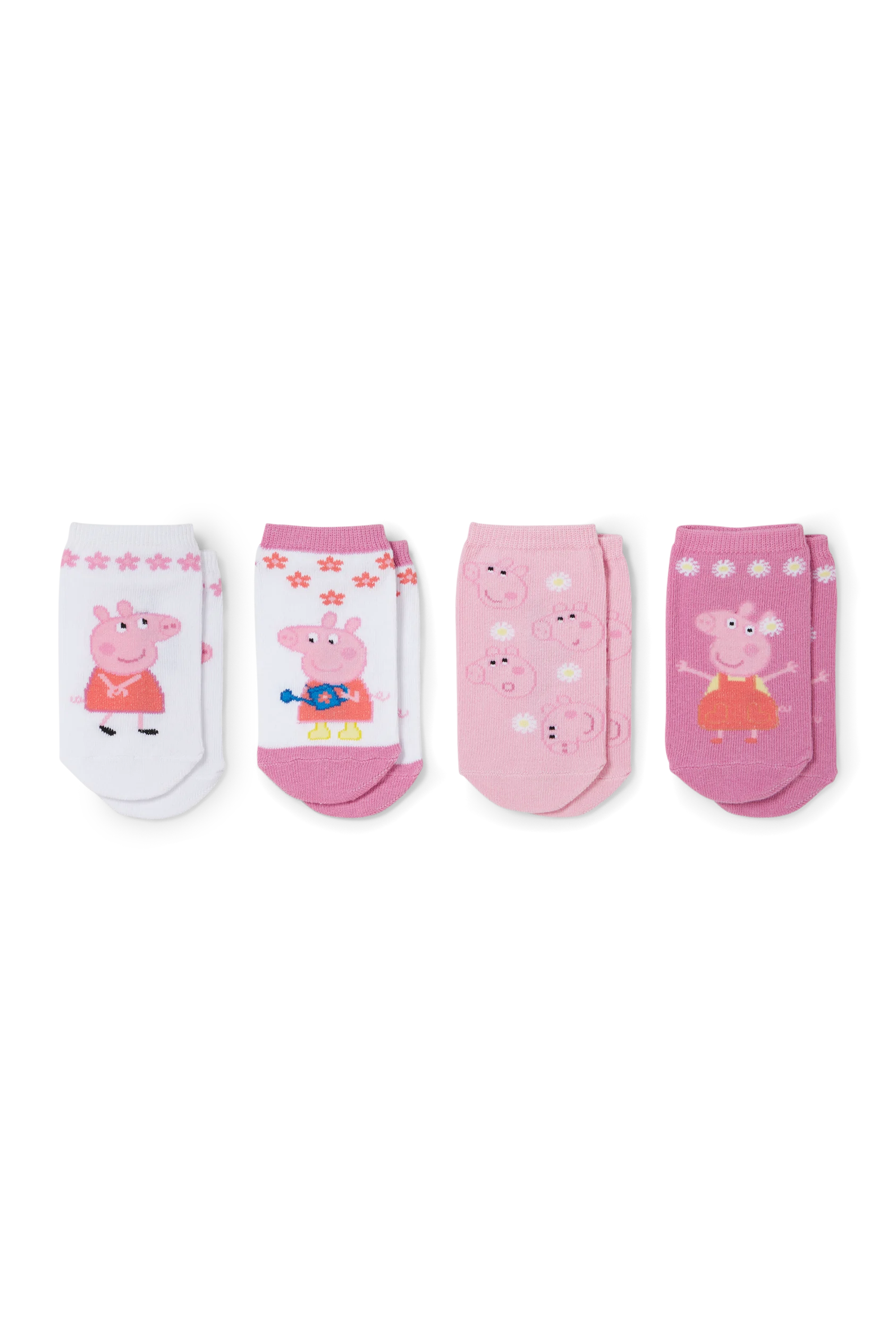 Multipack of 4 - Peppa Pig - trainer socks with motif