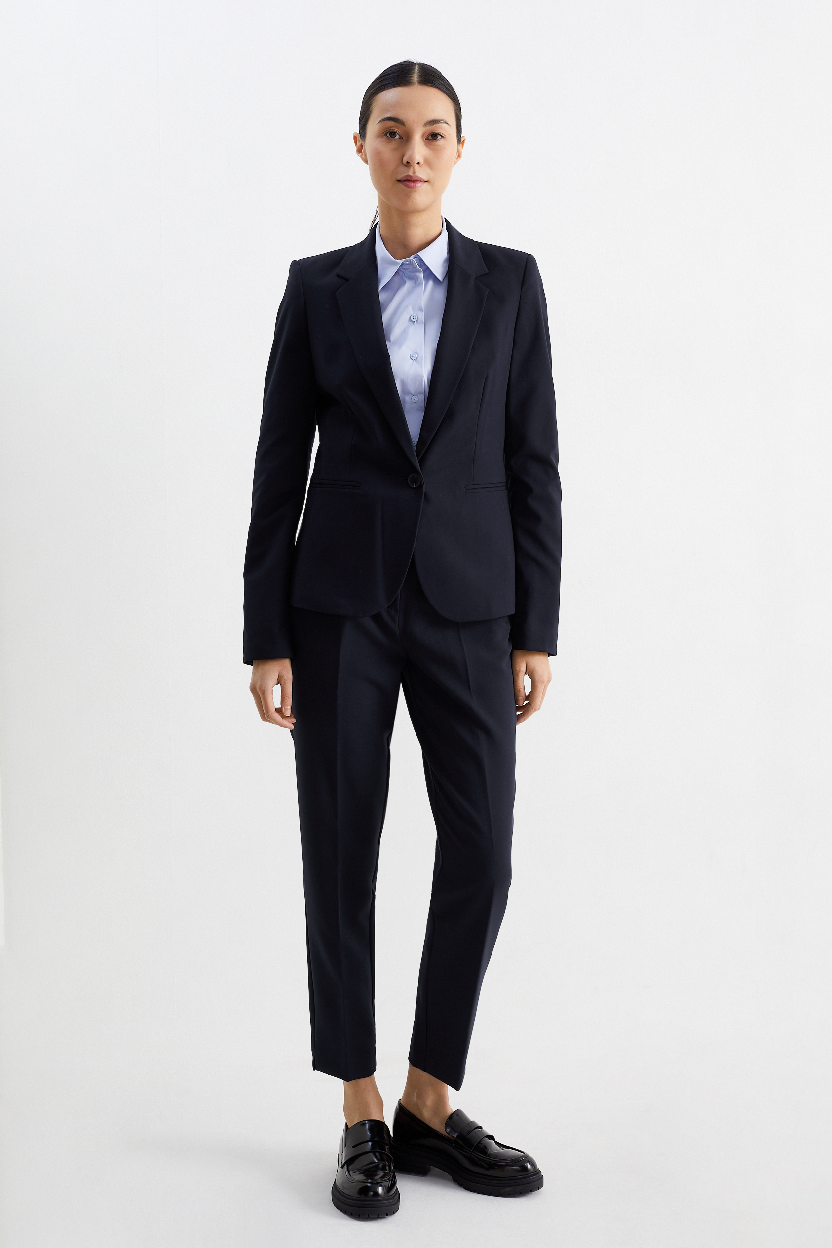 Cloth trousers - high waist - tapered fit