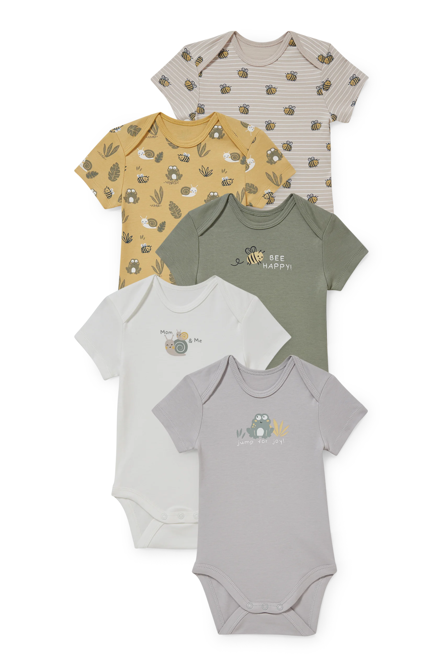 Multipack of 5 - baby bodysuit