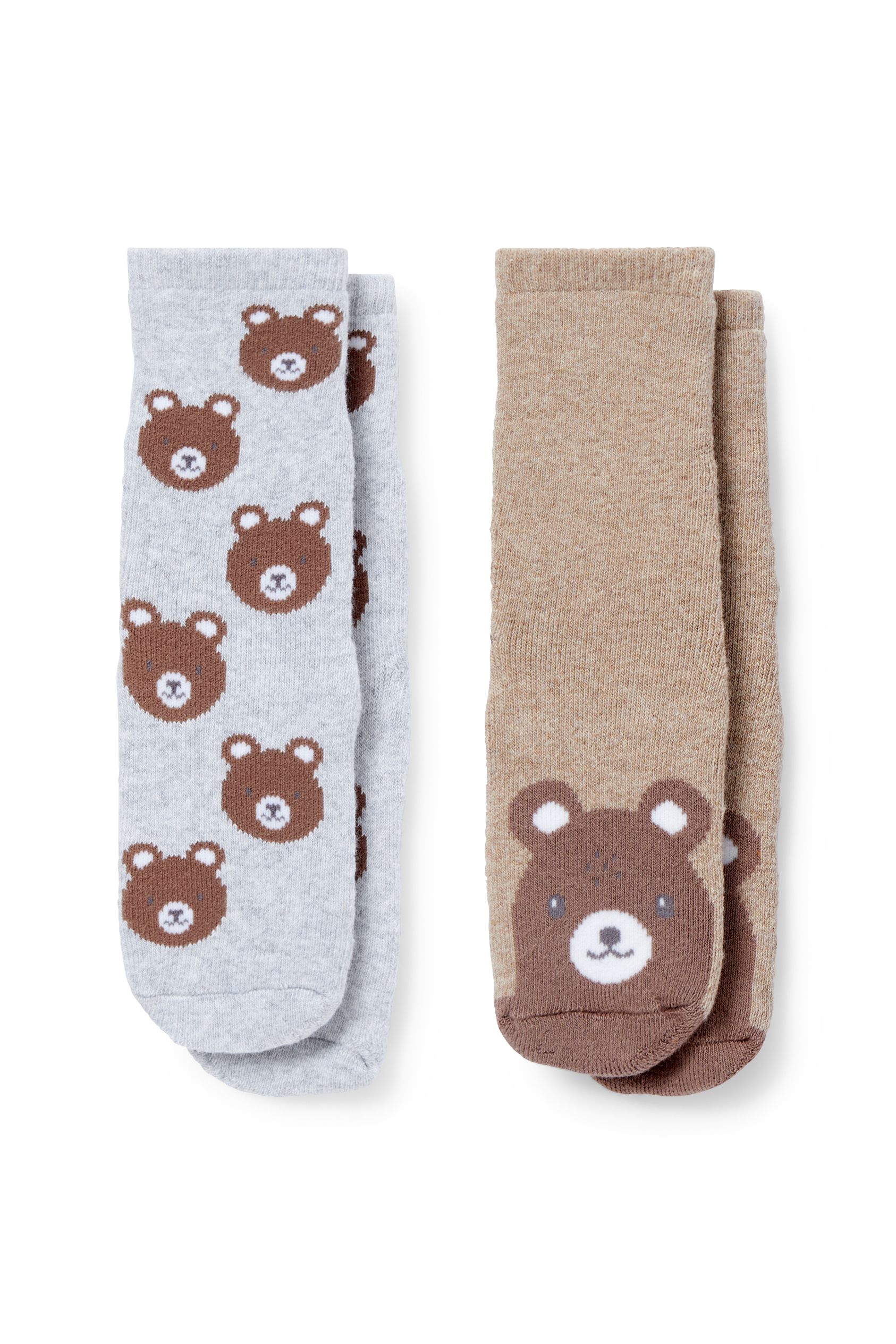 Multipack of 2 - bear - baby non-slip socks