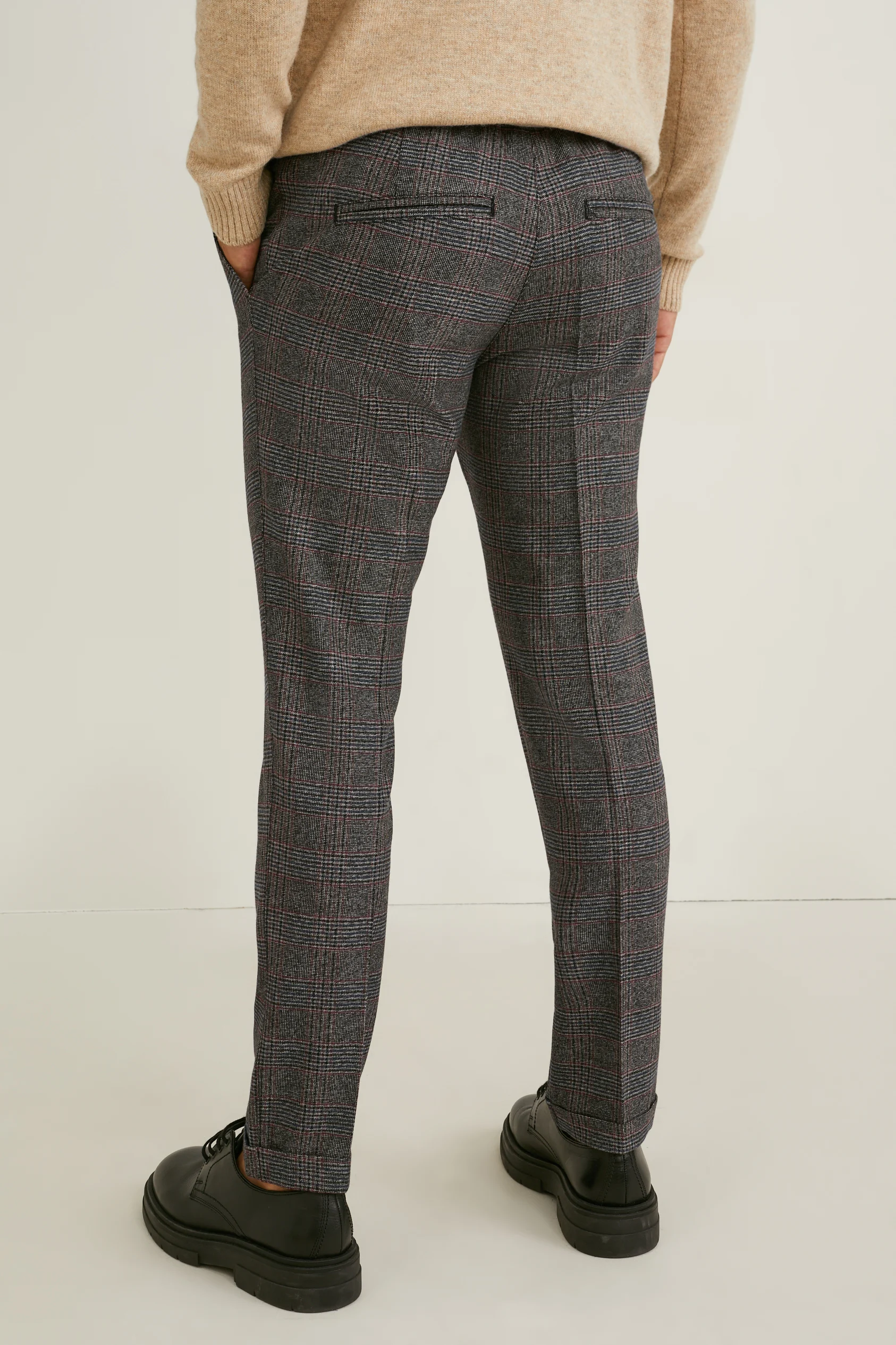 Chinos - tapered fit - Flex - 4 Way Stretch - check