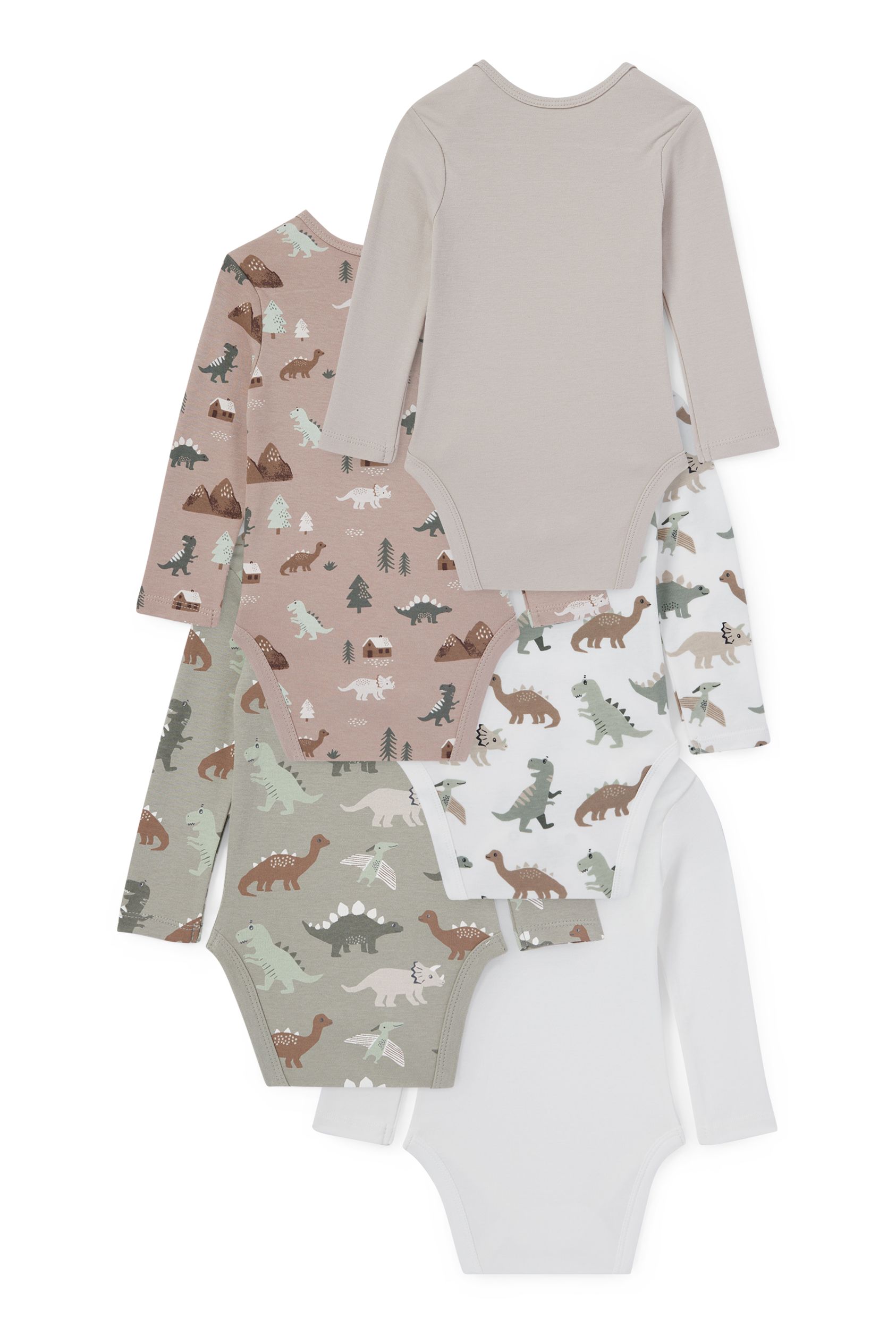 Multipack of 5 - dinosaur - baby bodysuit