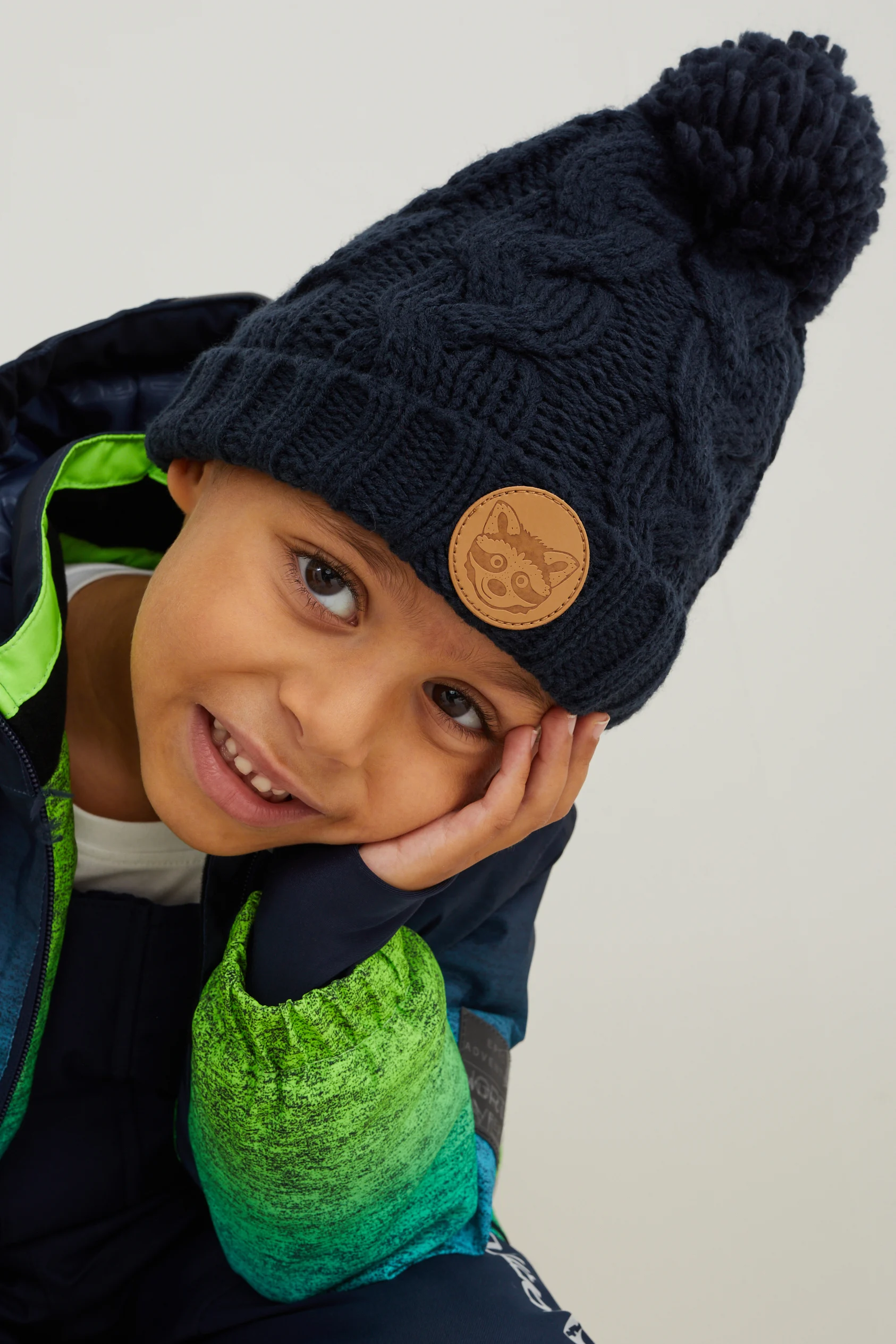 Knitted hat - cable knit pattern