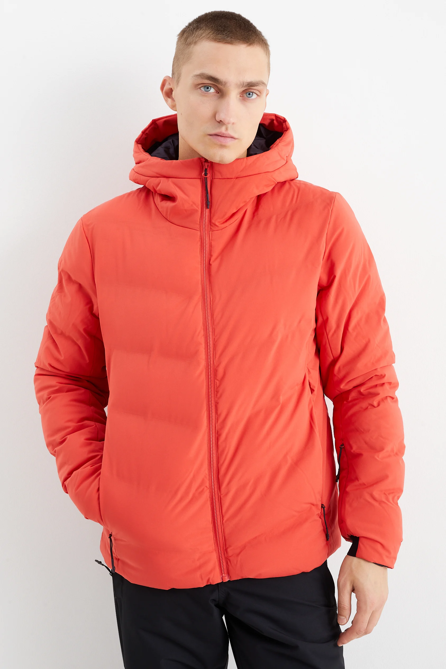 Ski jacket with hood