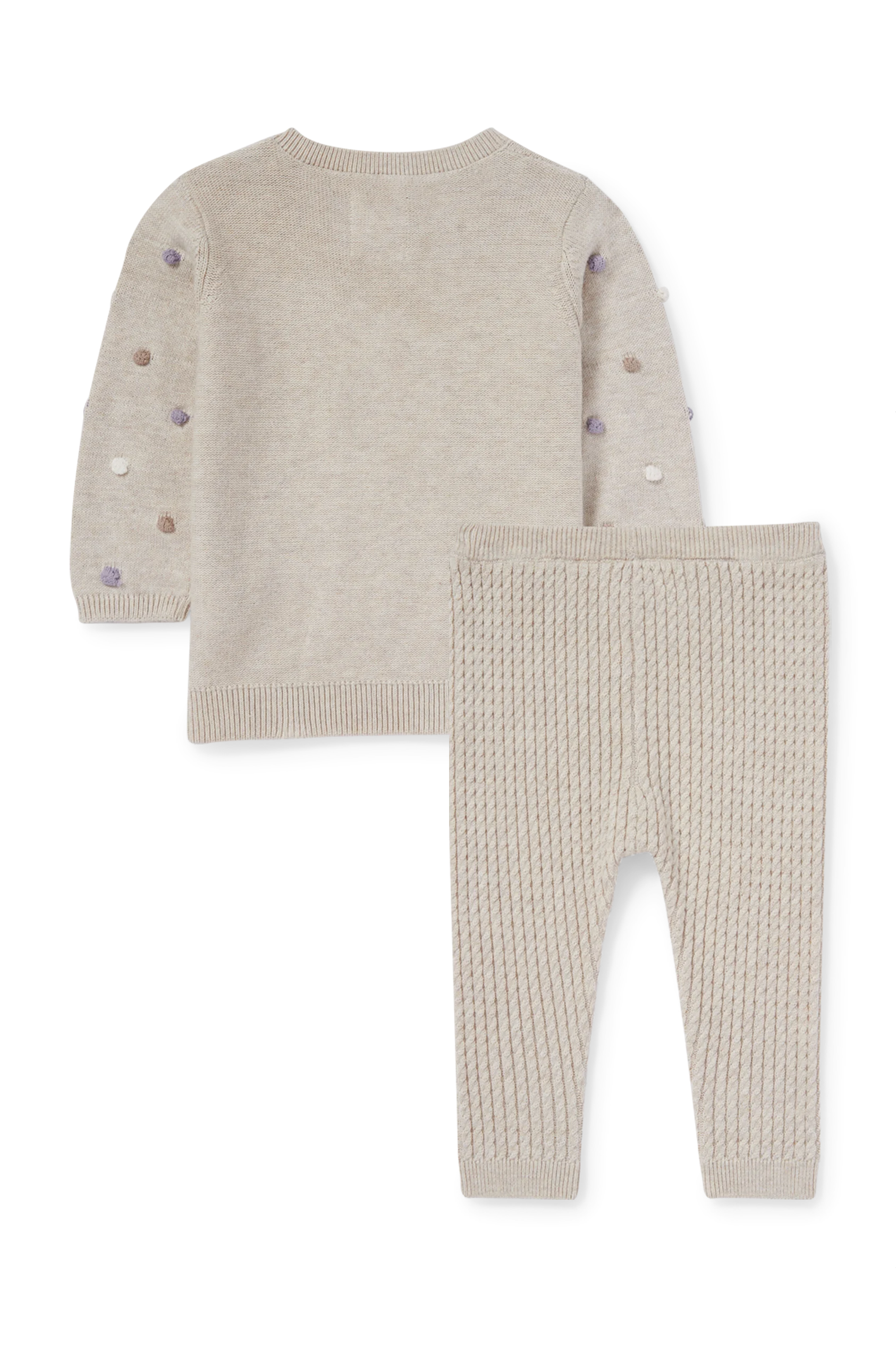 Knitted baby outfit - 2 piece
