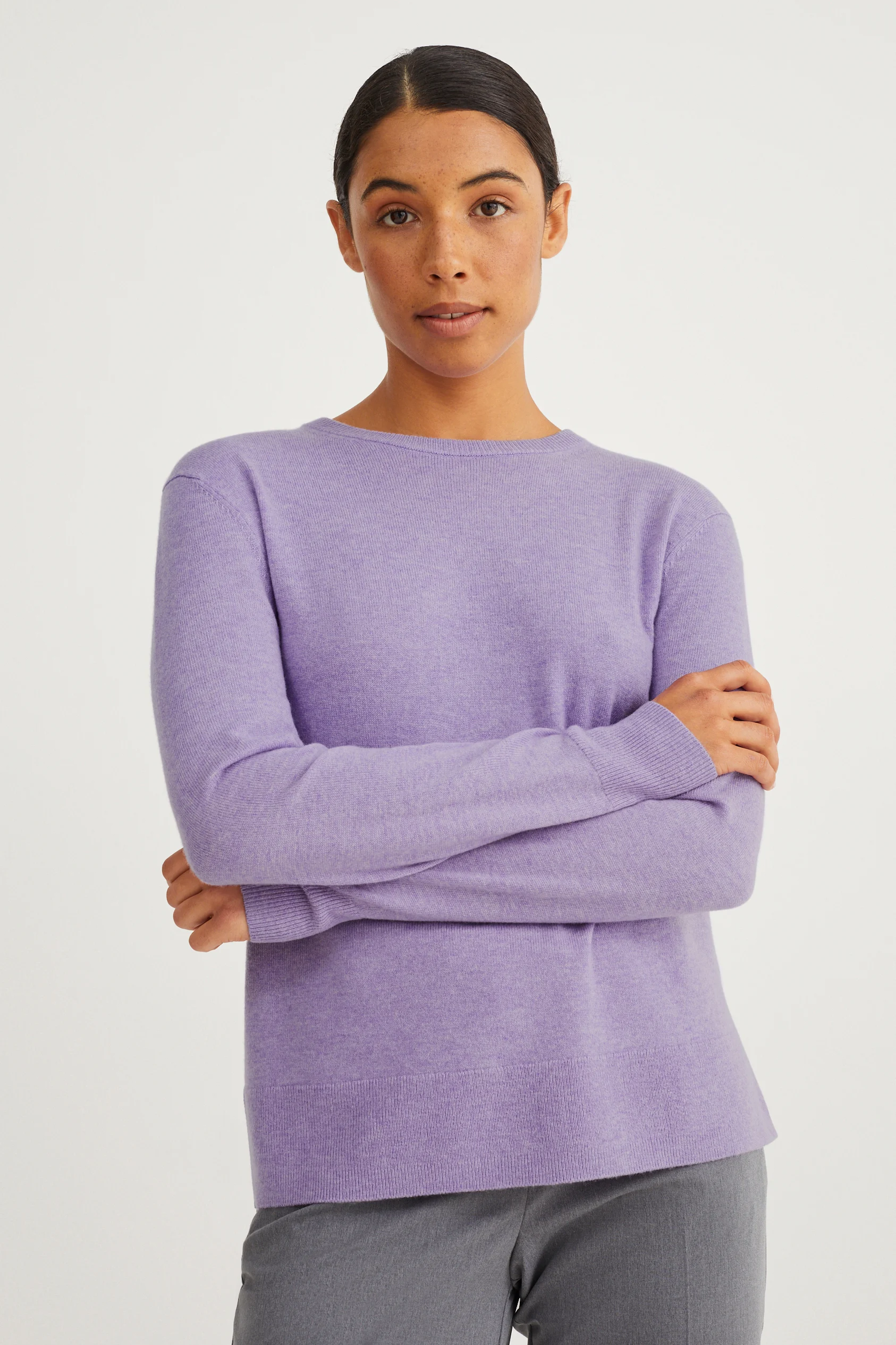 Basic jumper - wool blend with cashmere