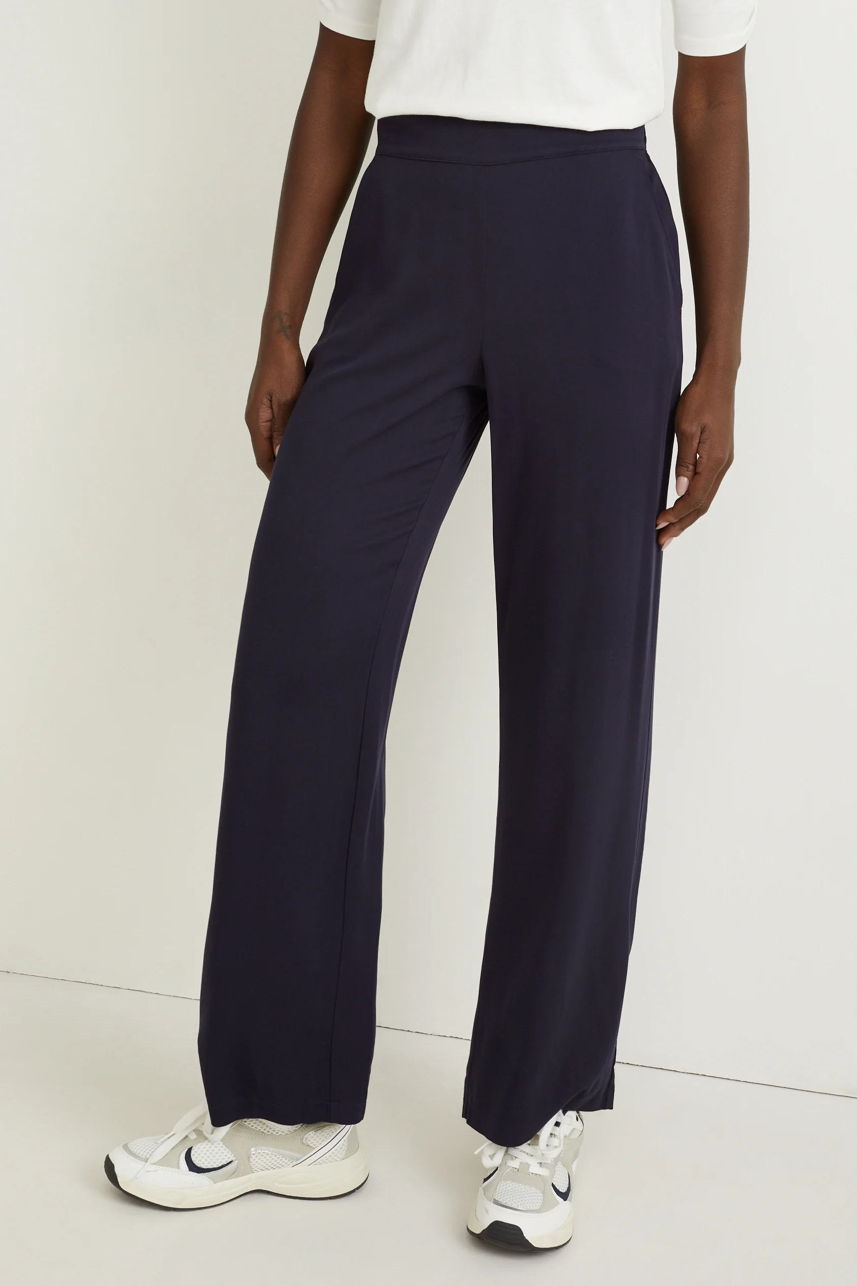 Trousers - high waist - palazzo