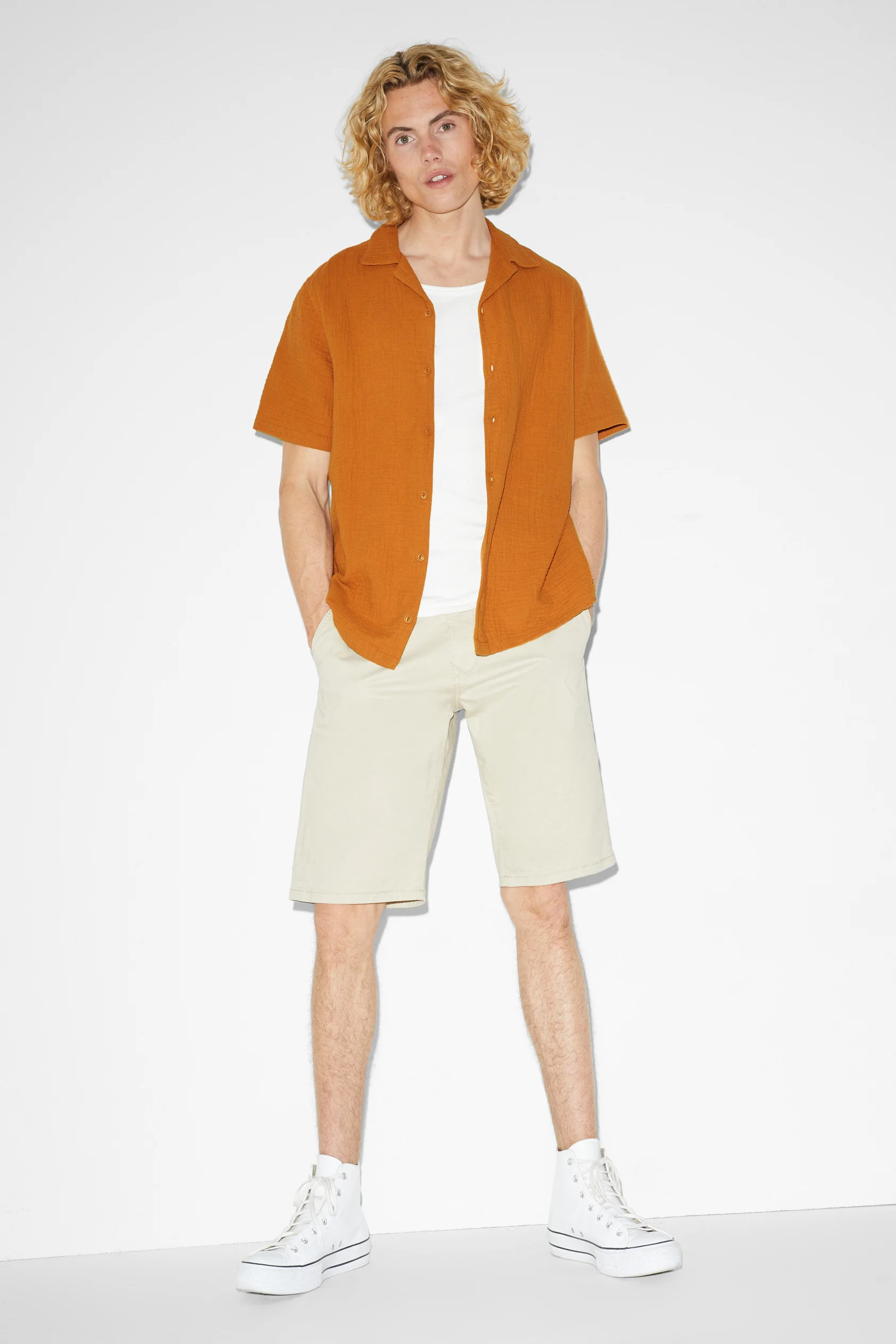 Shirt - regular fit - lapel collar