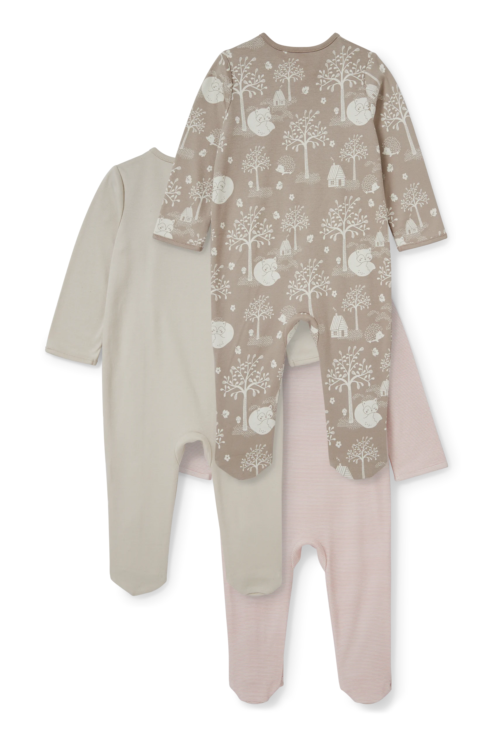 Multipack of 3 - baby sleepsuit