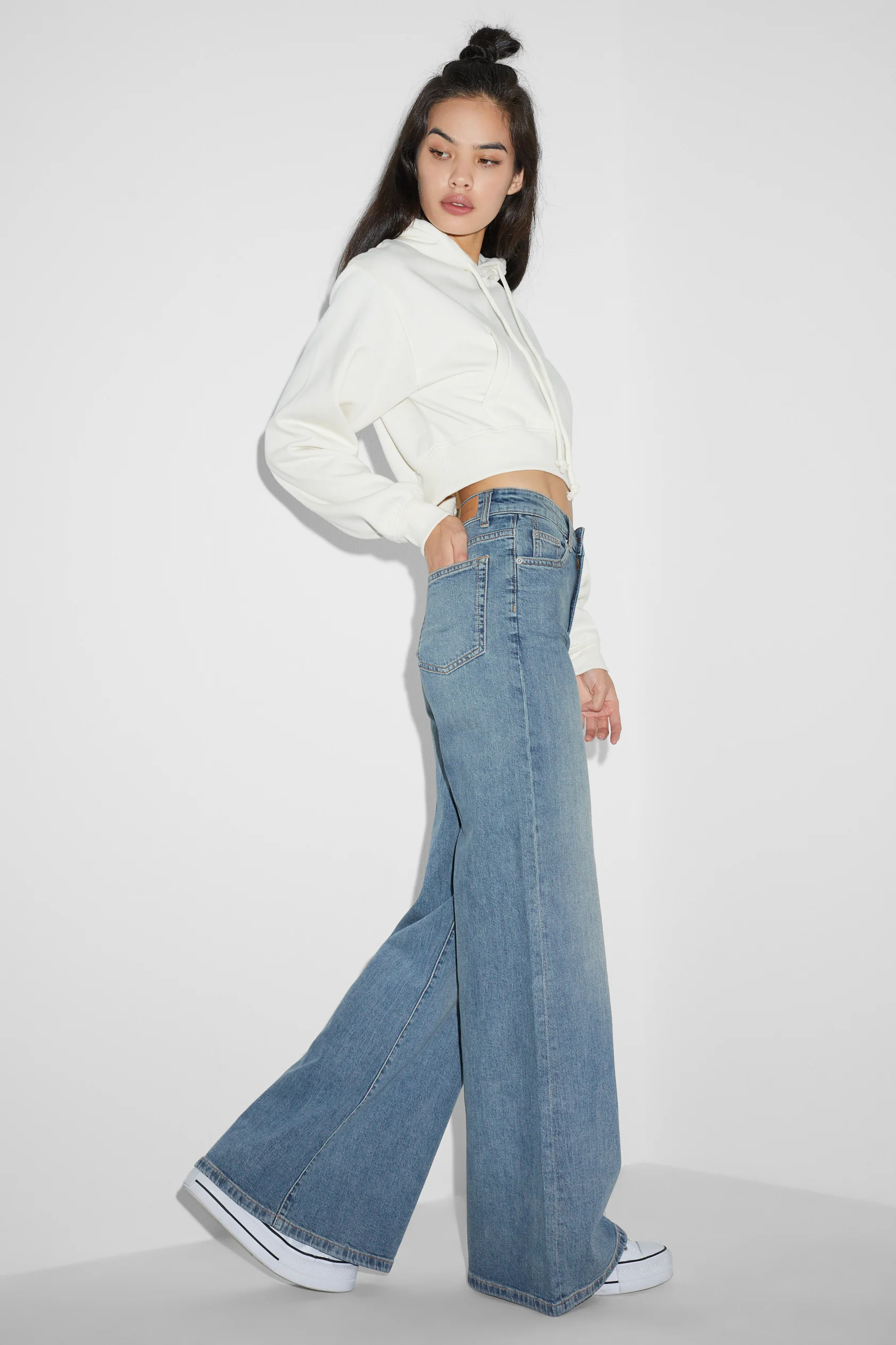 CLOCKHOUSE - wide leg jeans - high waist