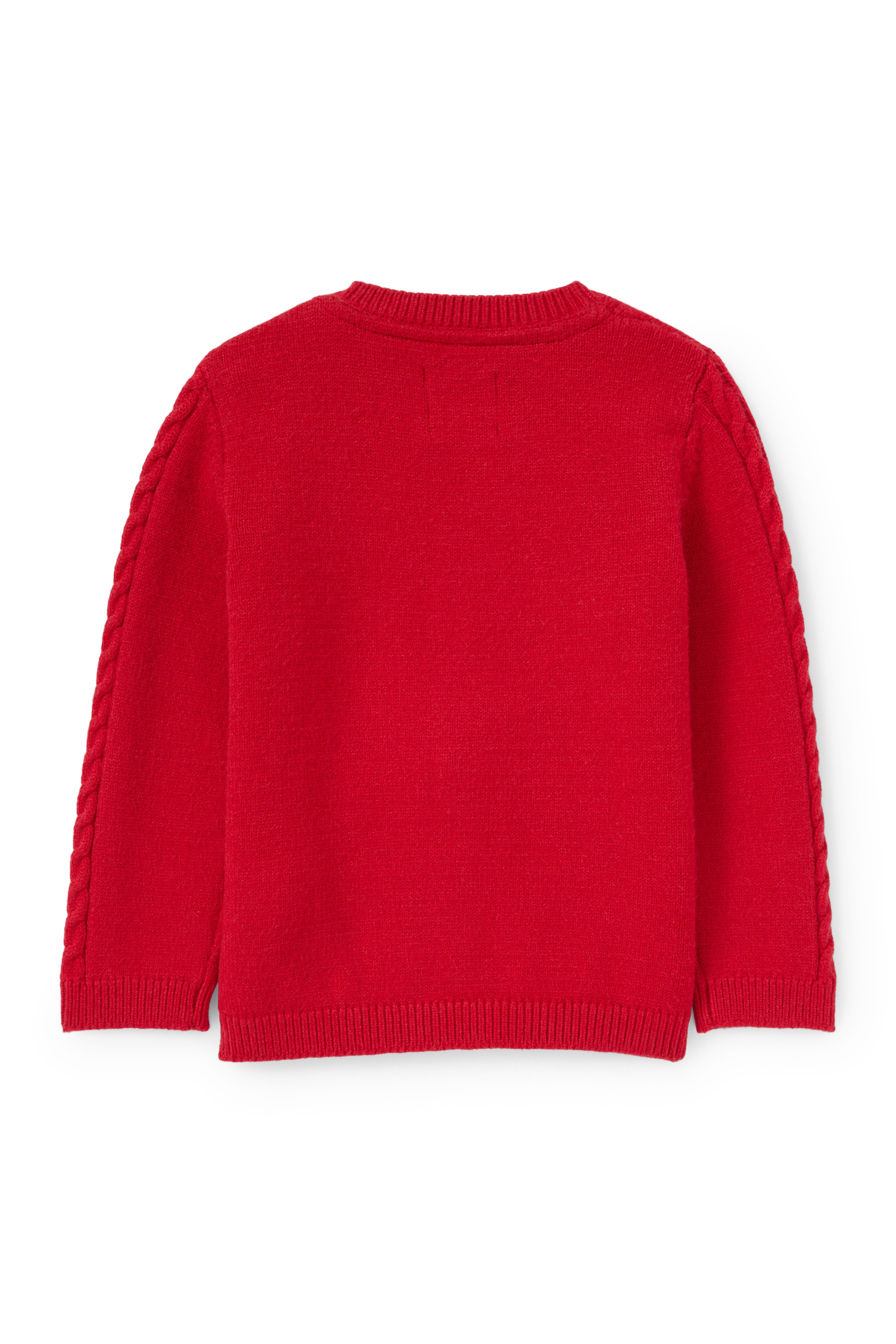 Rudolph - baby Christmas jumper - cable knit pattern