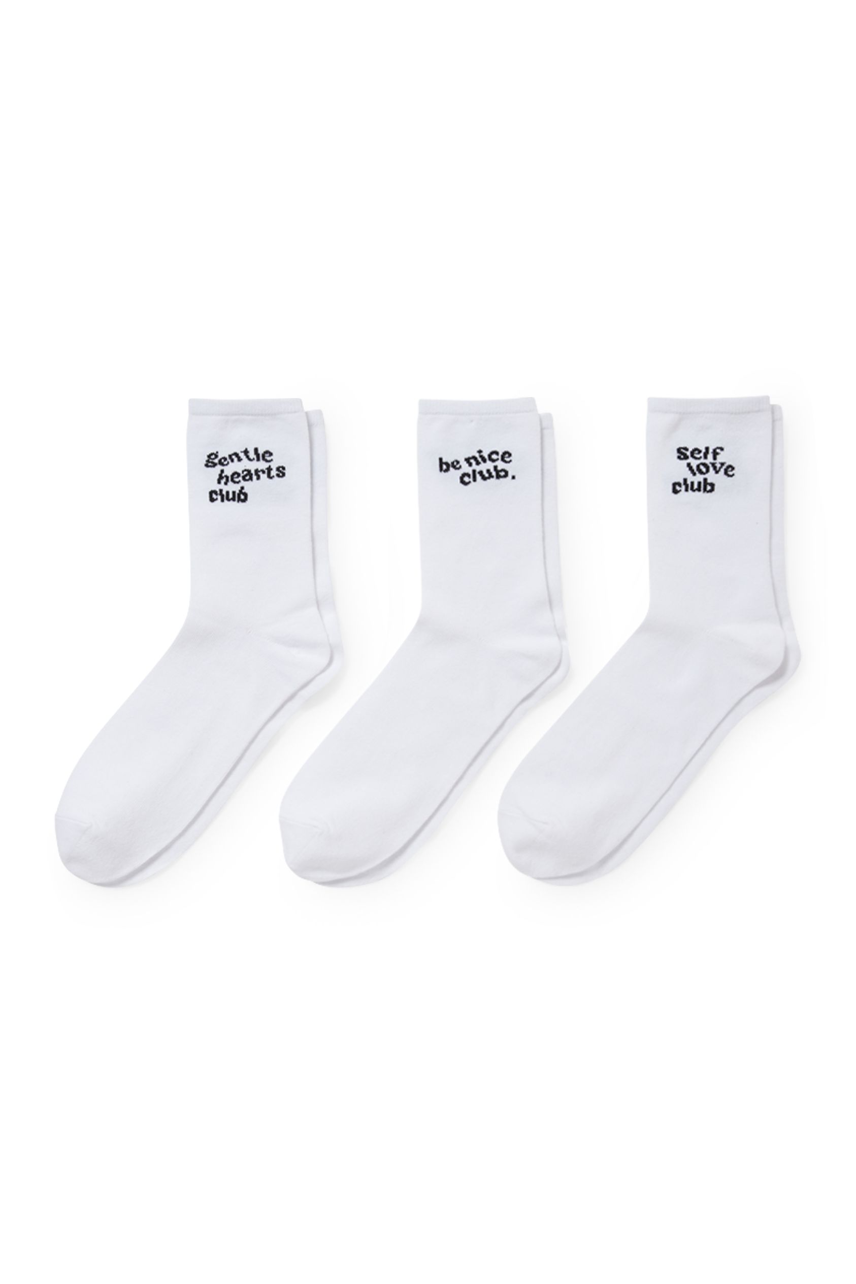 Multipack of 3 - socks with motif - lettering