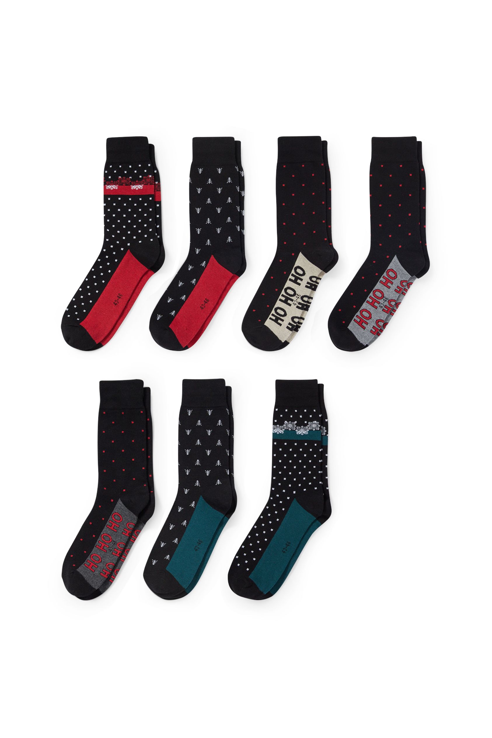 Multipack of 7 - Christmas socks