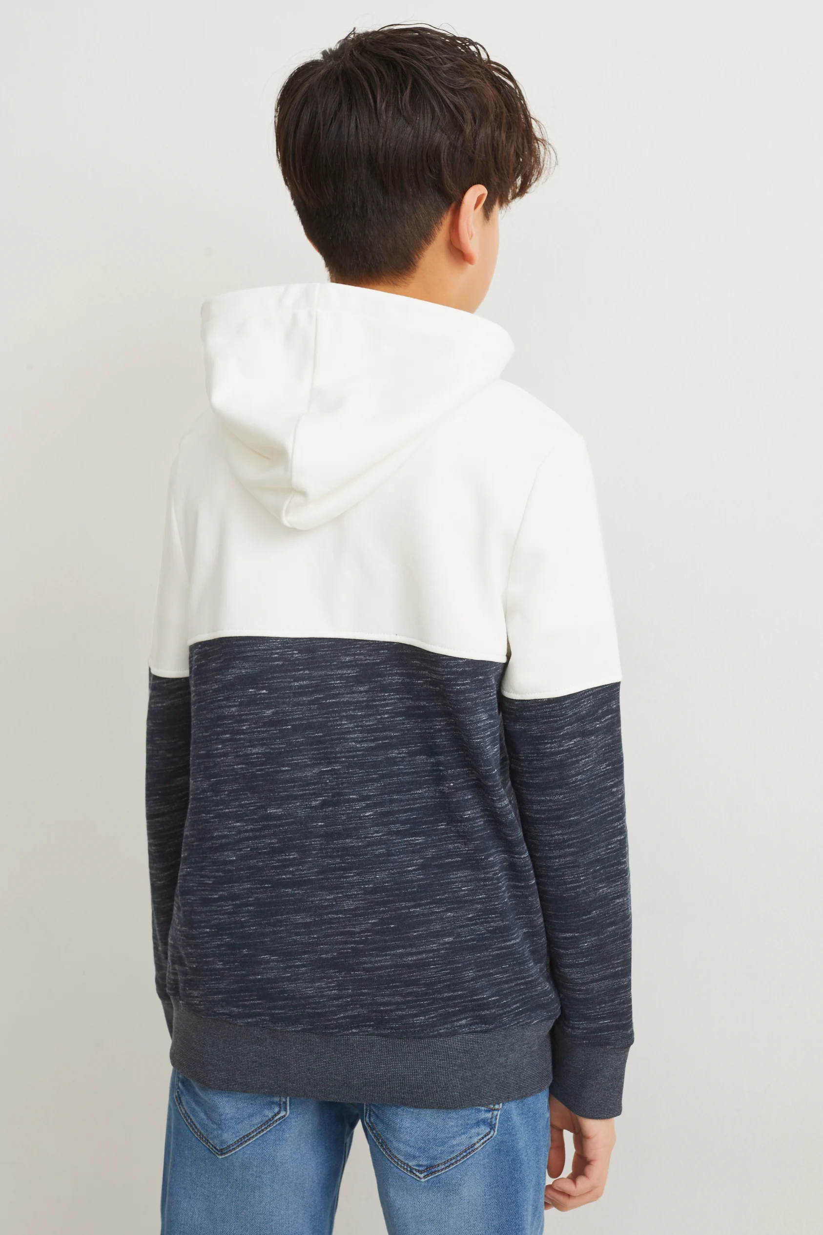 Zip-through sweatshirt with hood
