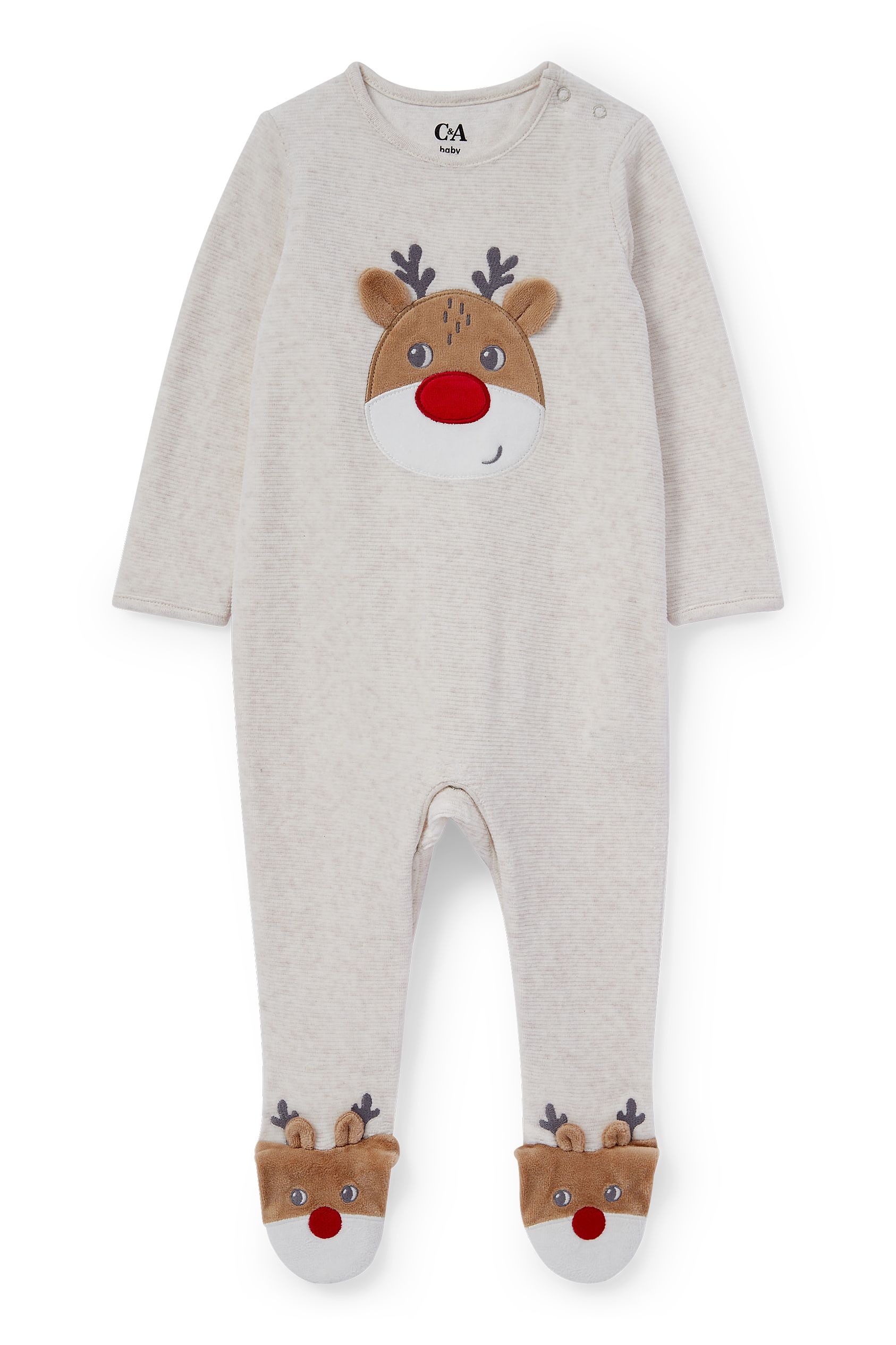Rudolph - baby Christmas sleepsuit