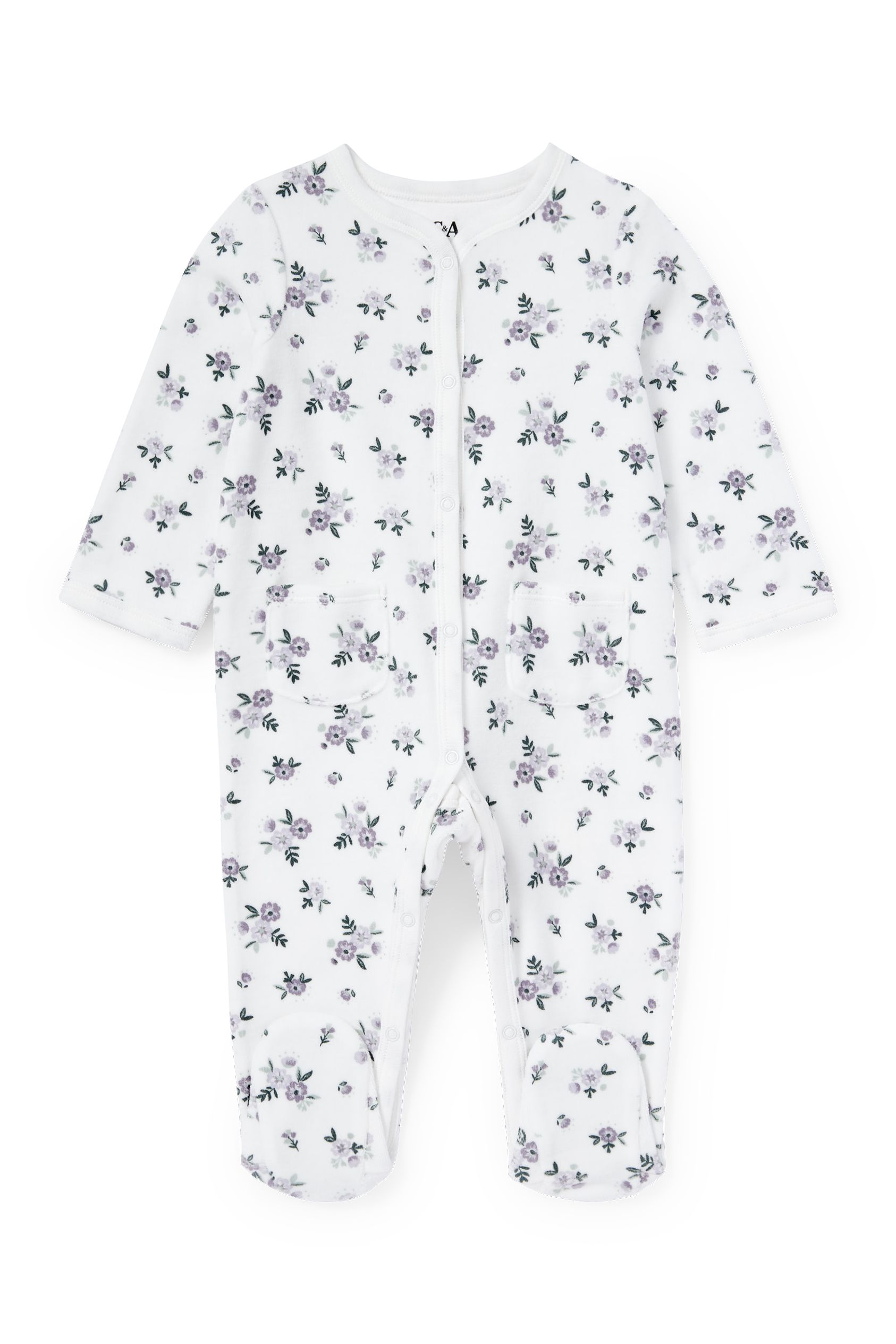 Baby sleepsuit - floral