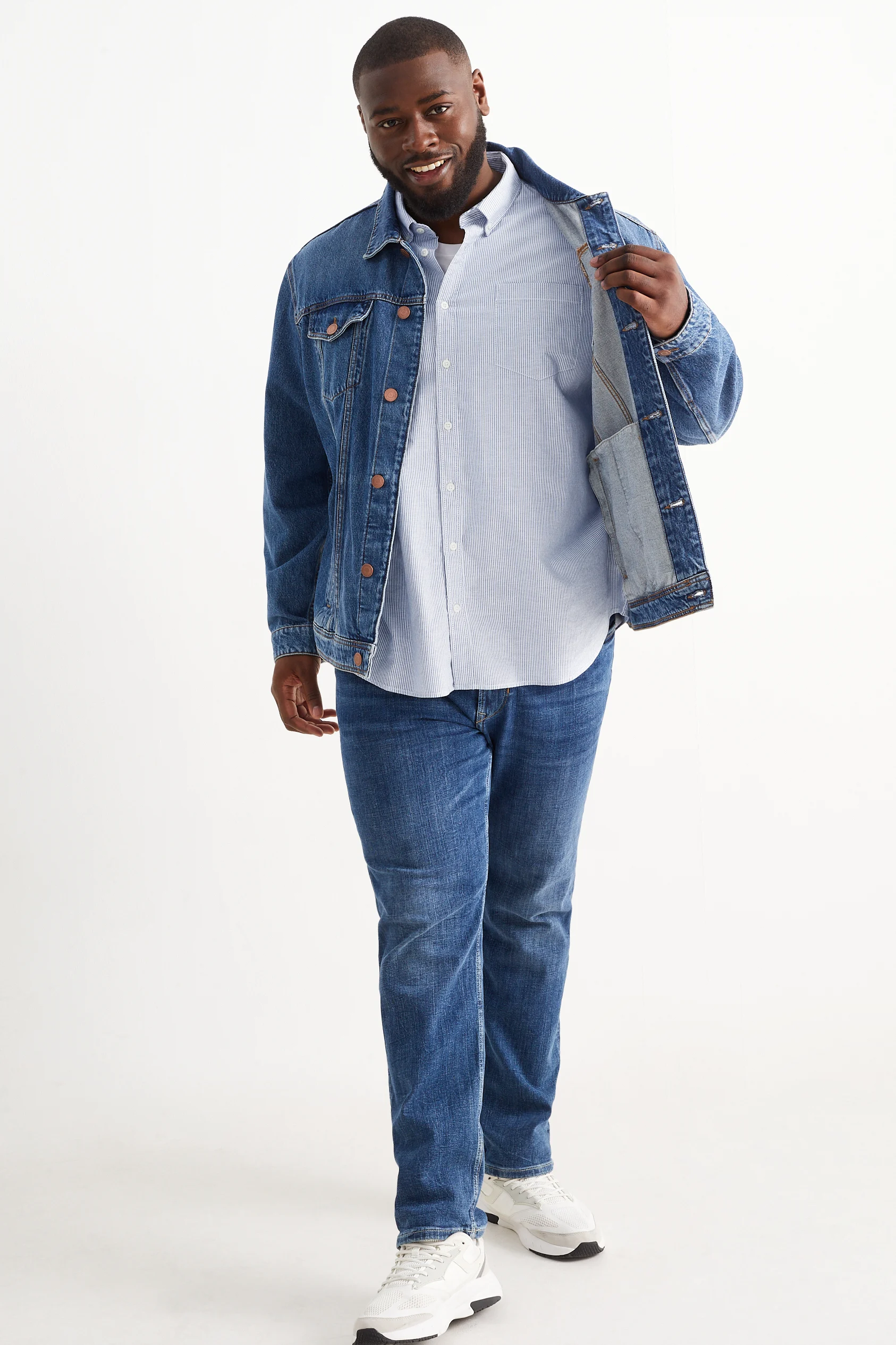 Oxford shirt - slim fit - button-down collar - striped