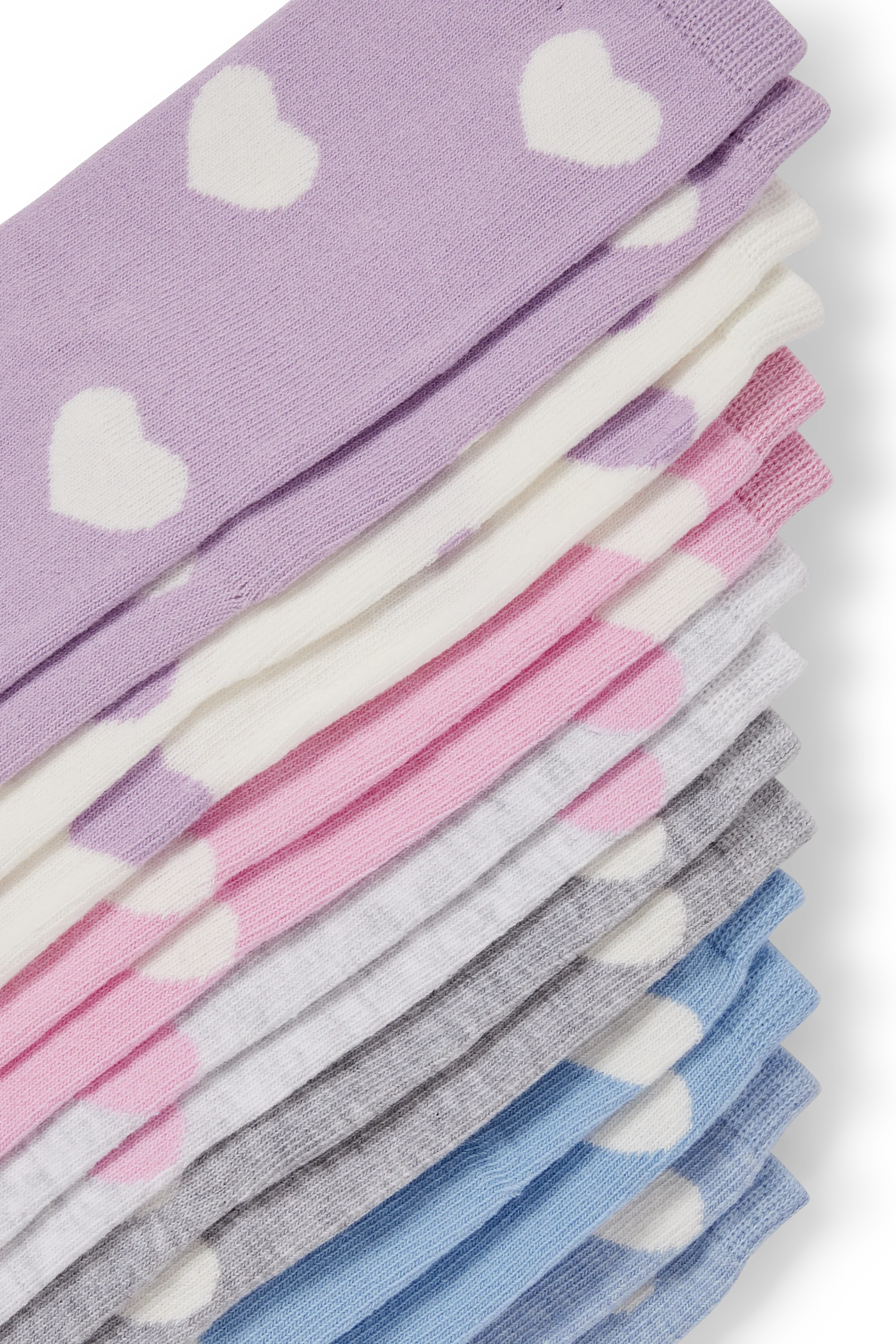 Multipack of 7 - hearts - socks with motif