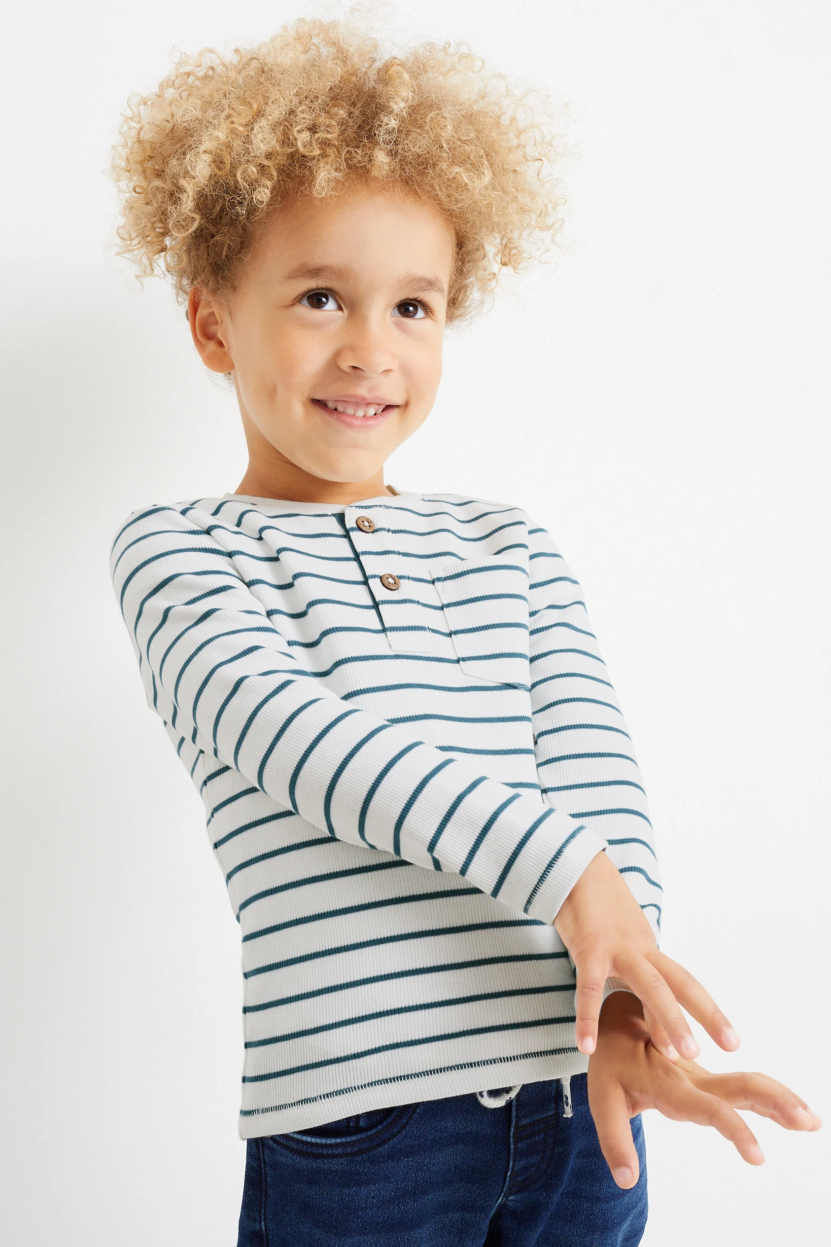 Long sleeve top - striped