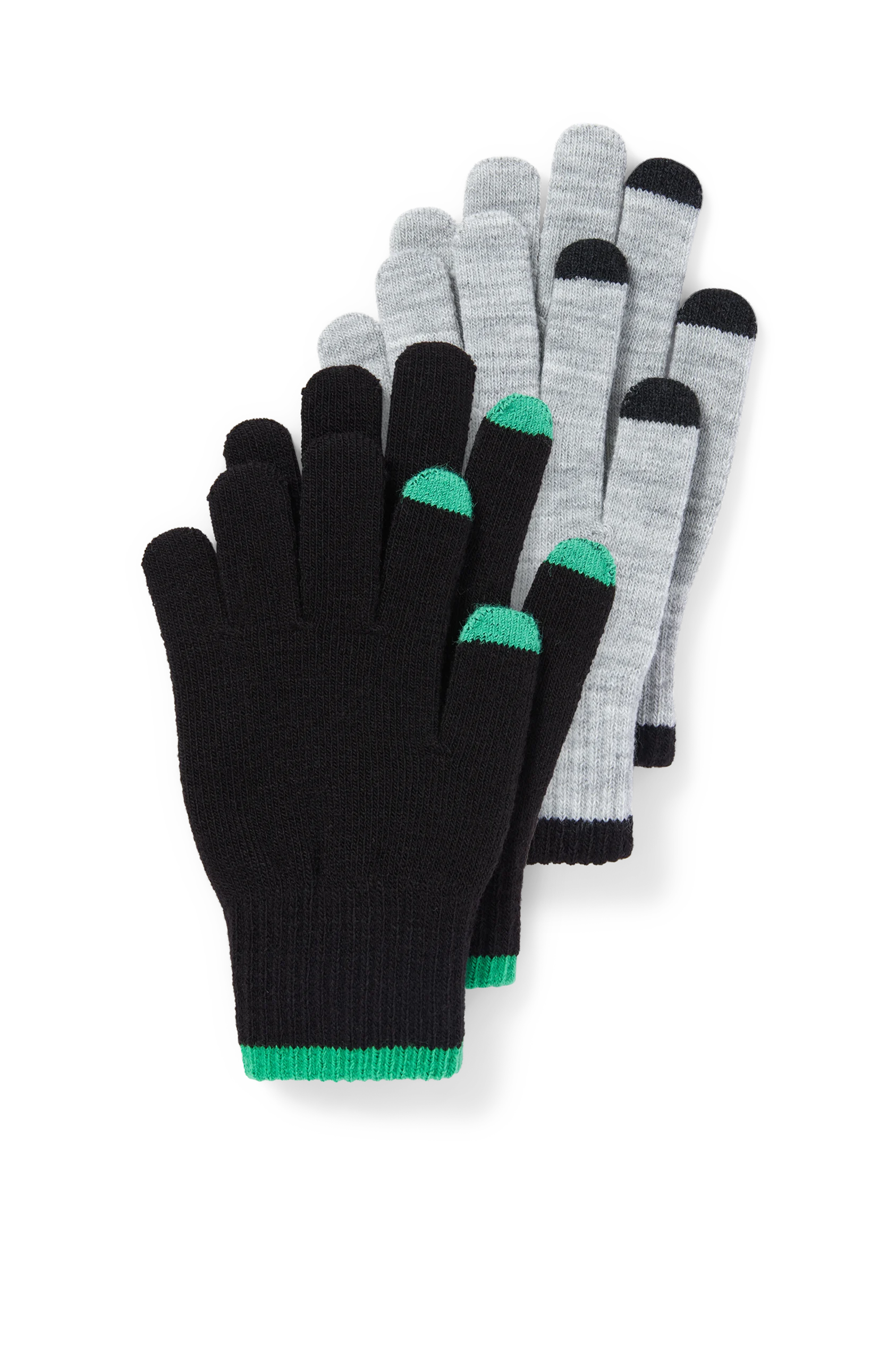 Multipack of 2 - touchscreen gloves