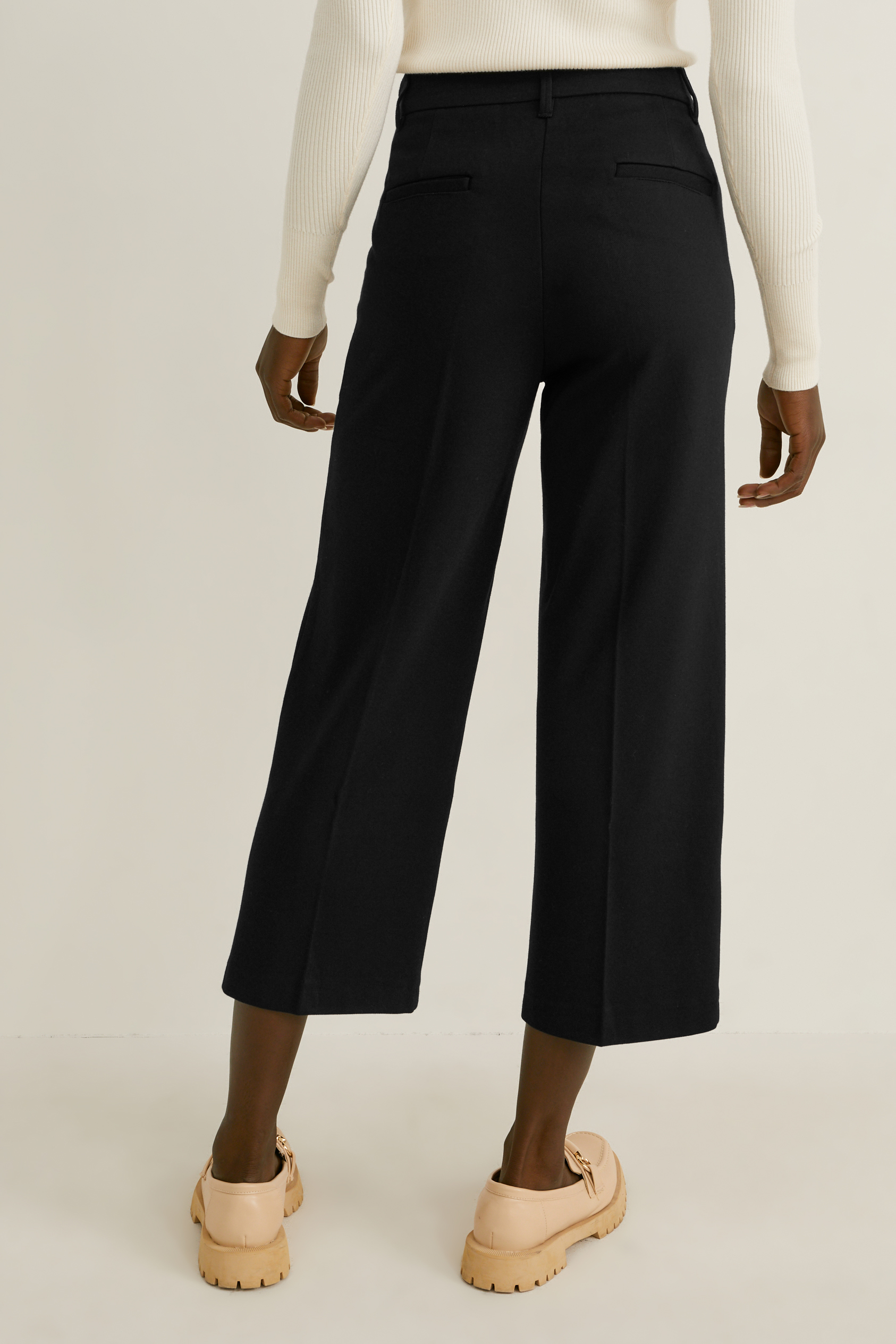 Cloth trousers - high waist - wide leg