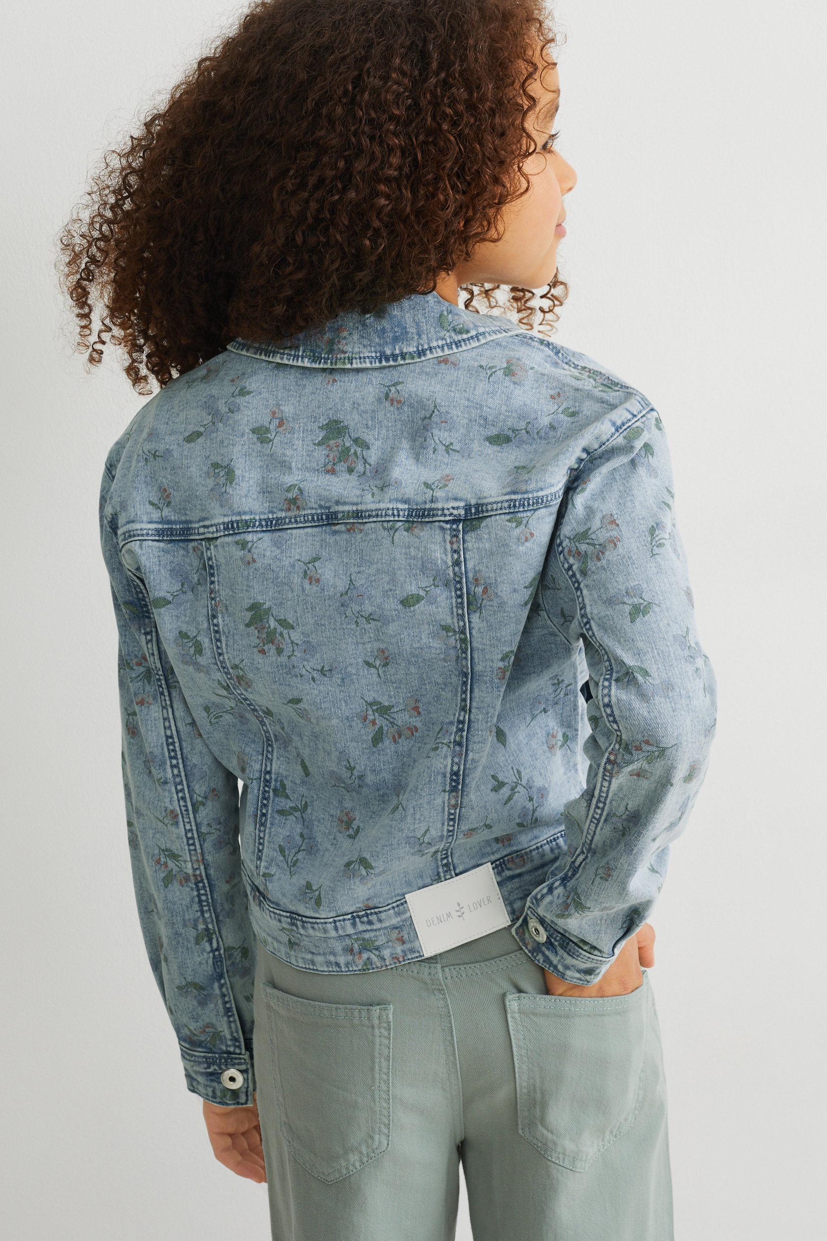 Denim jacket - floral
