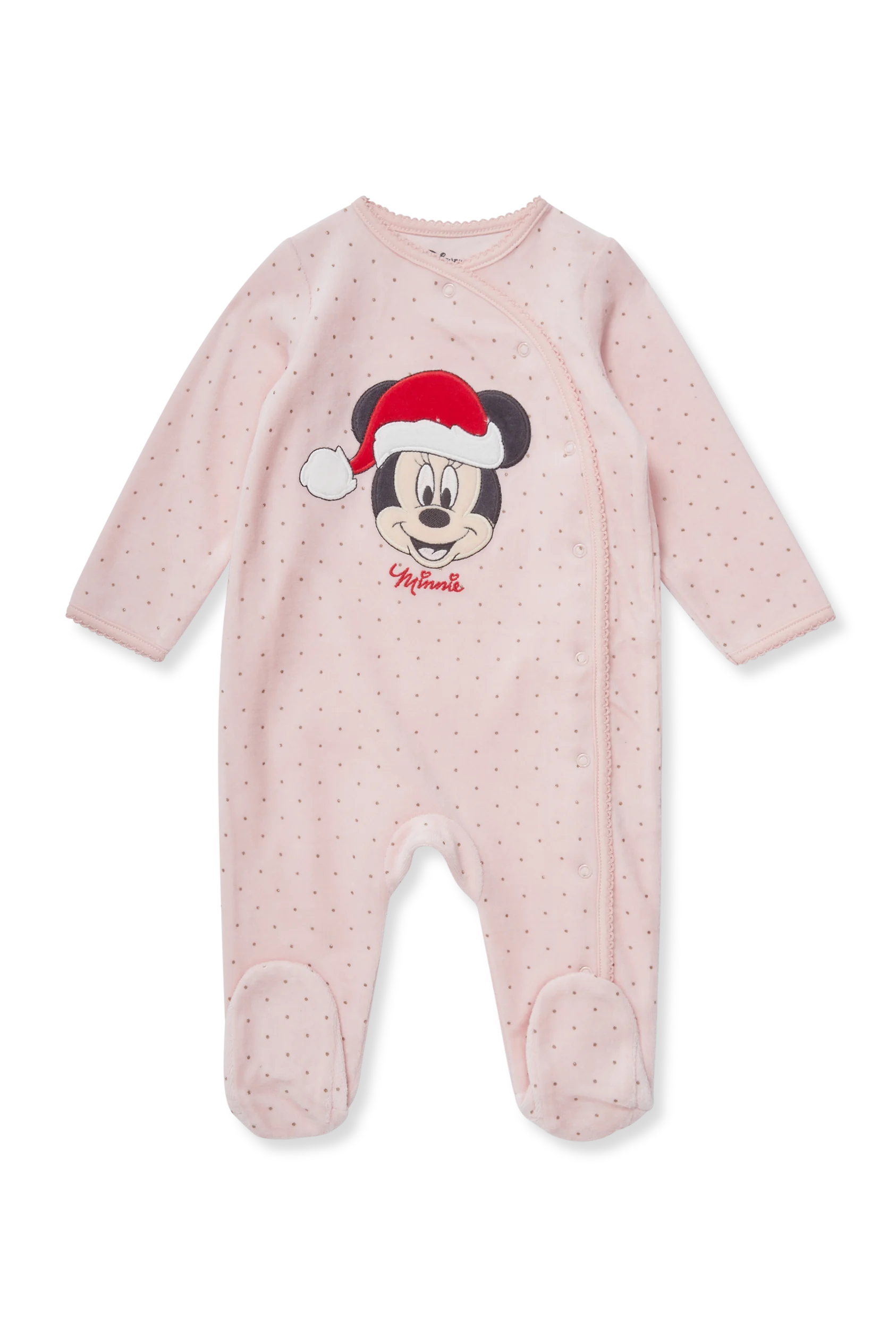 Minnie Mouse - baby Christmas sleepsuit