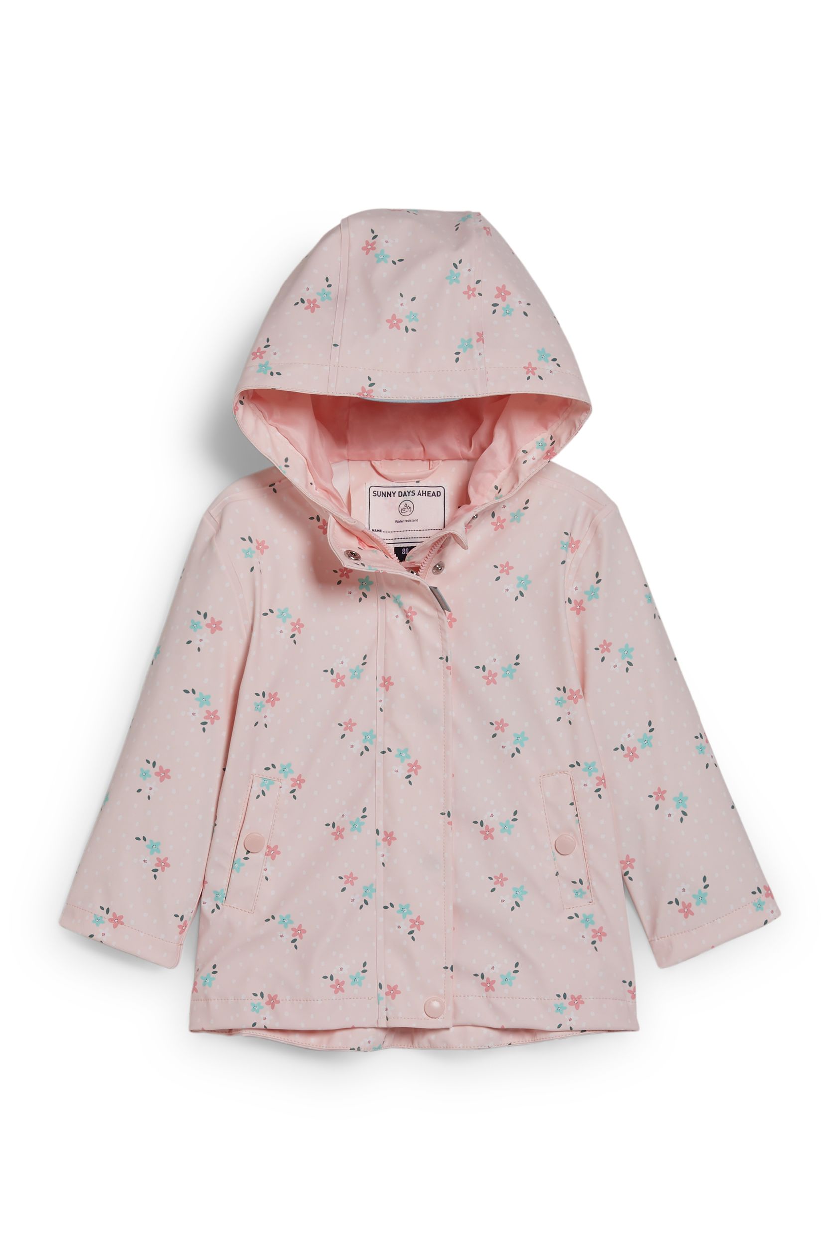 Baby jacket with hood - floral