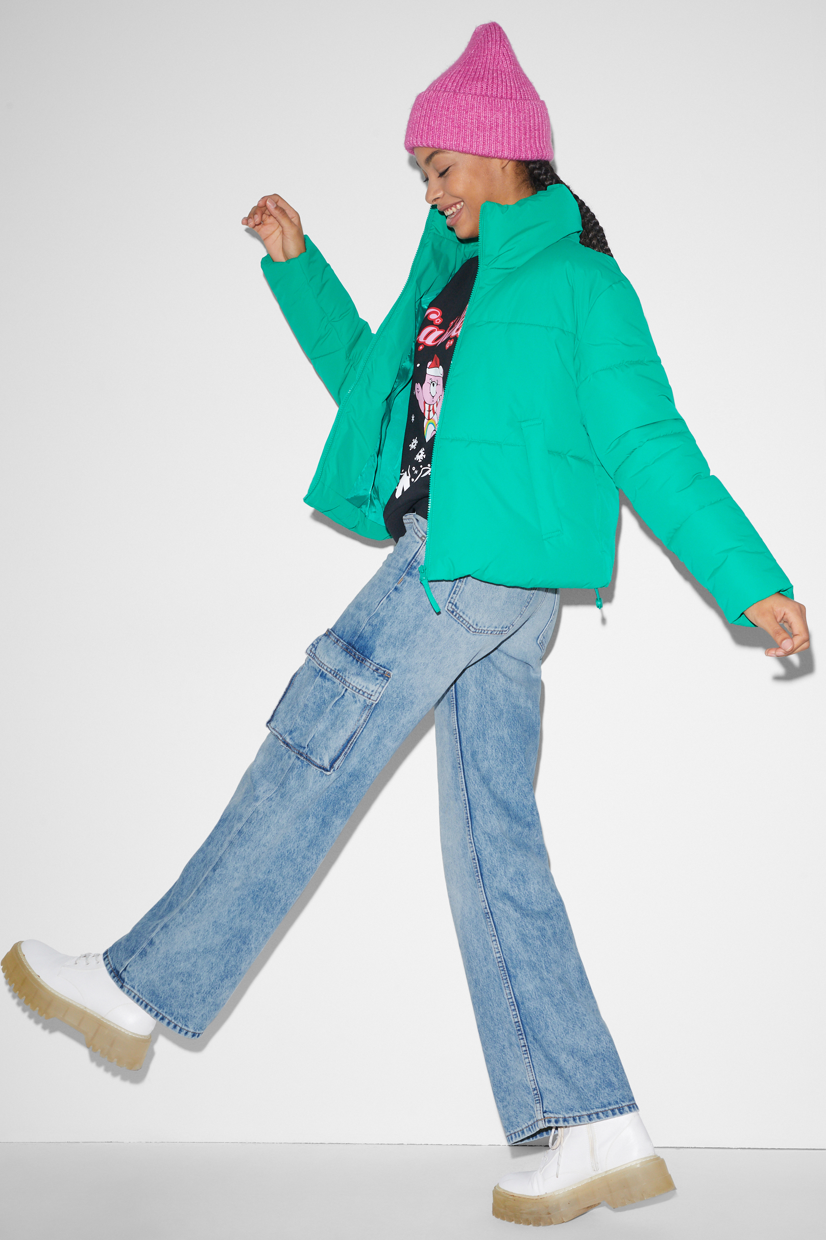 CLOCKHOUSE - wide leg jeans - low waist