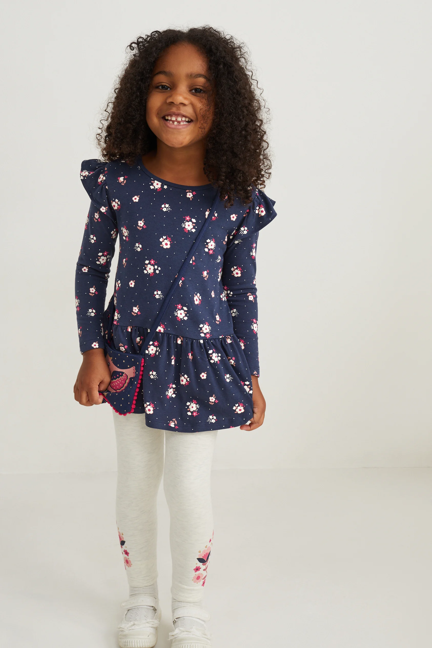 Set - 2 dresses, leggings and bag - 4 piece