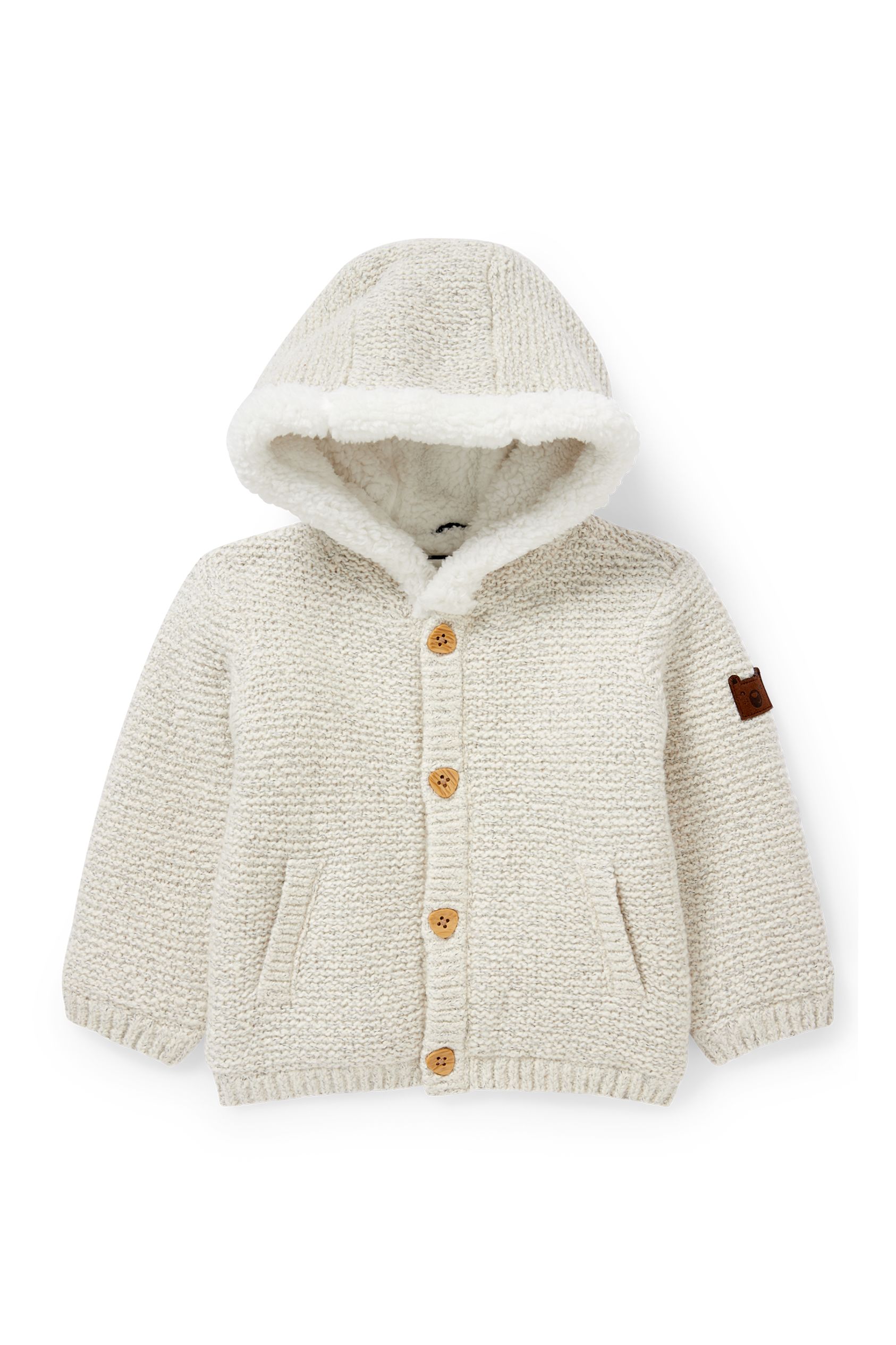 Baby cardigan with hood