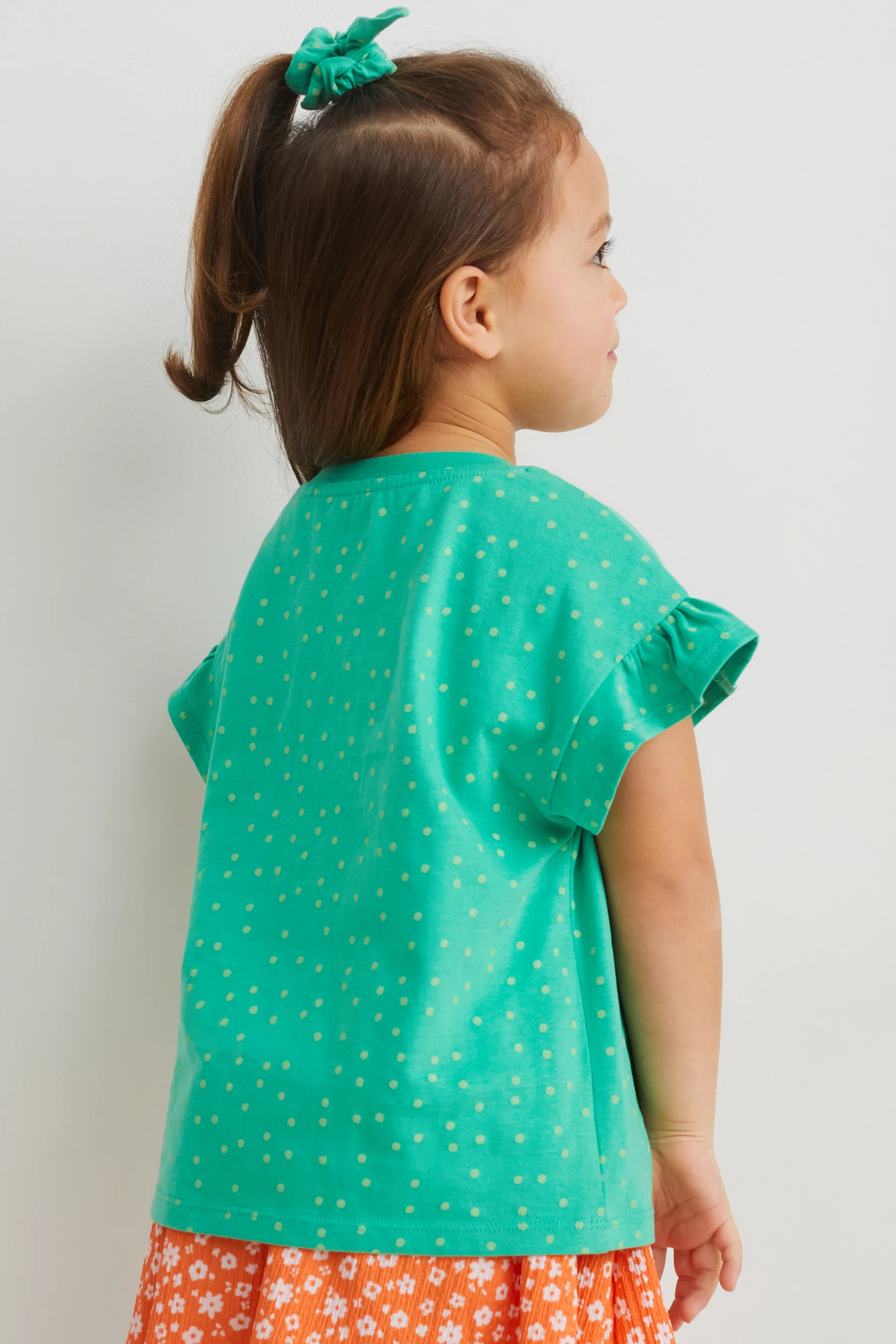 Set - short sleeve T-shirt and scrunchie - 2 piece