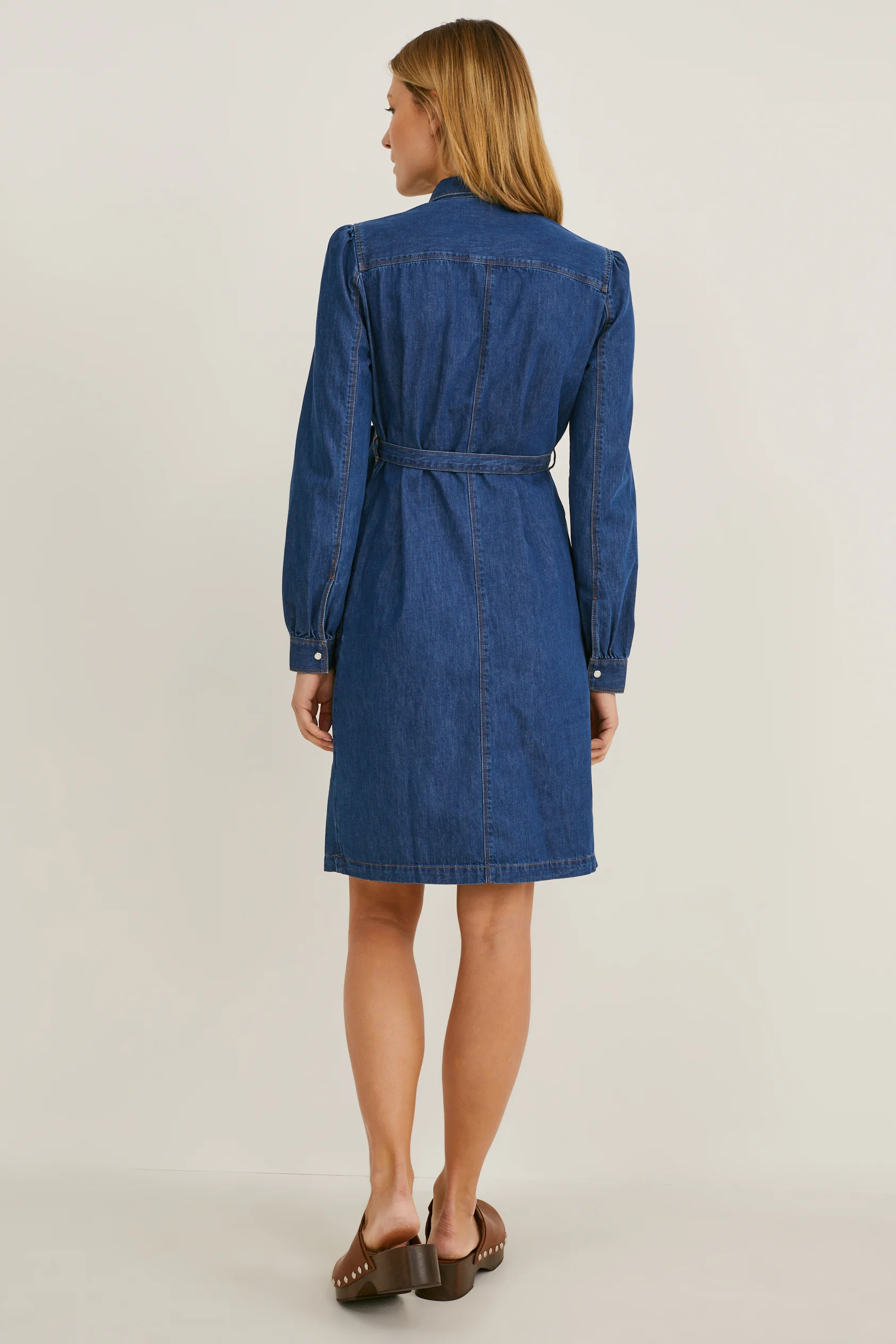 Maternity denim dress