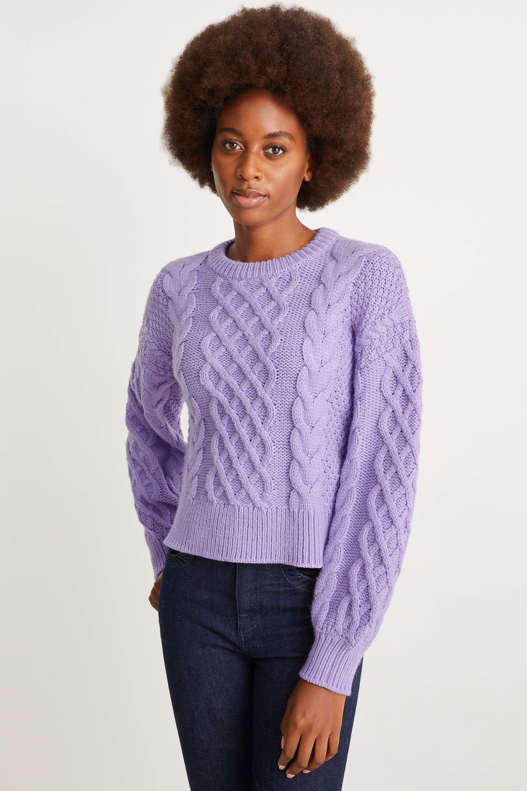 Jumper - cable knit pattern
