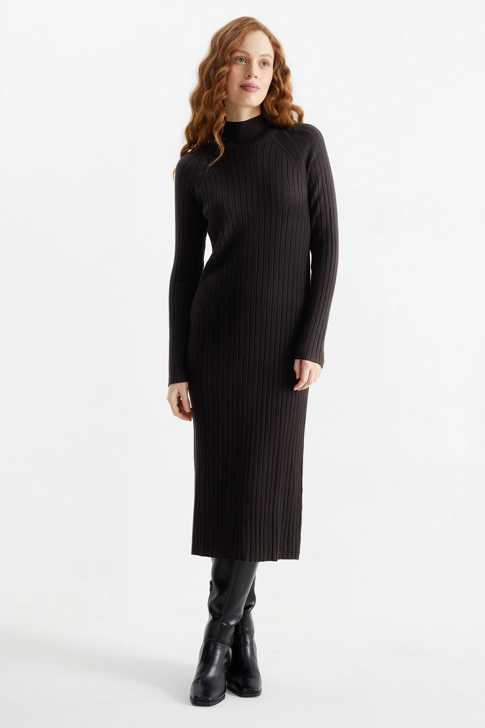 Knitted bodycon dress - ribbed