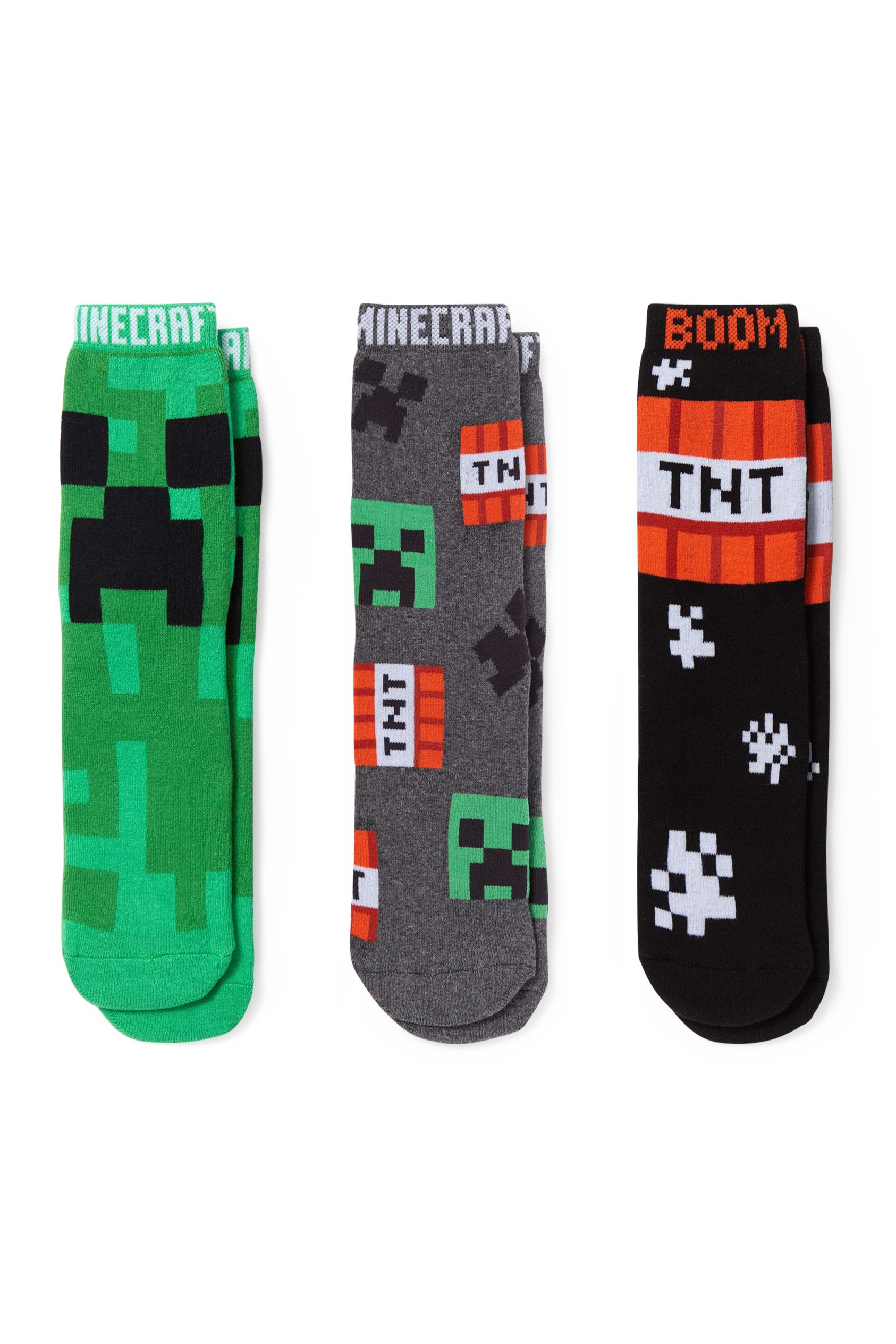 Multipack of 3 - Minecraft - socks with motif