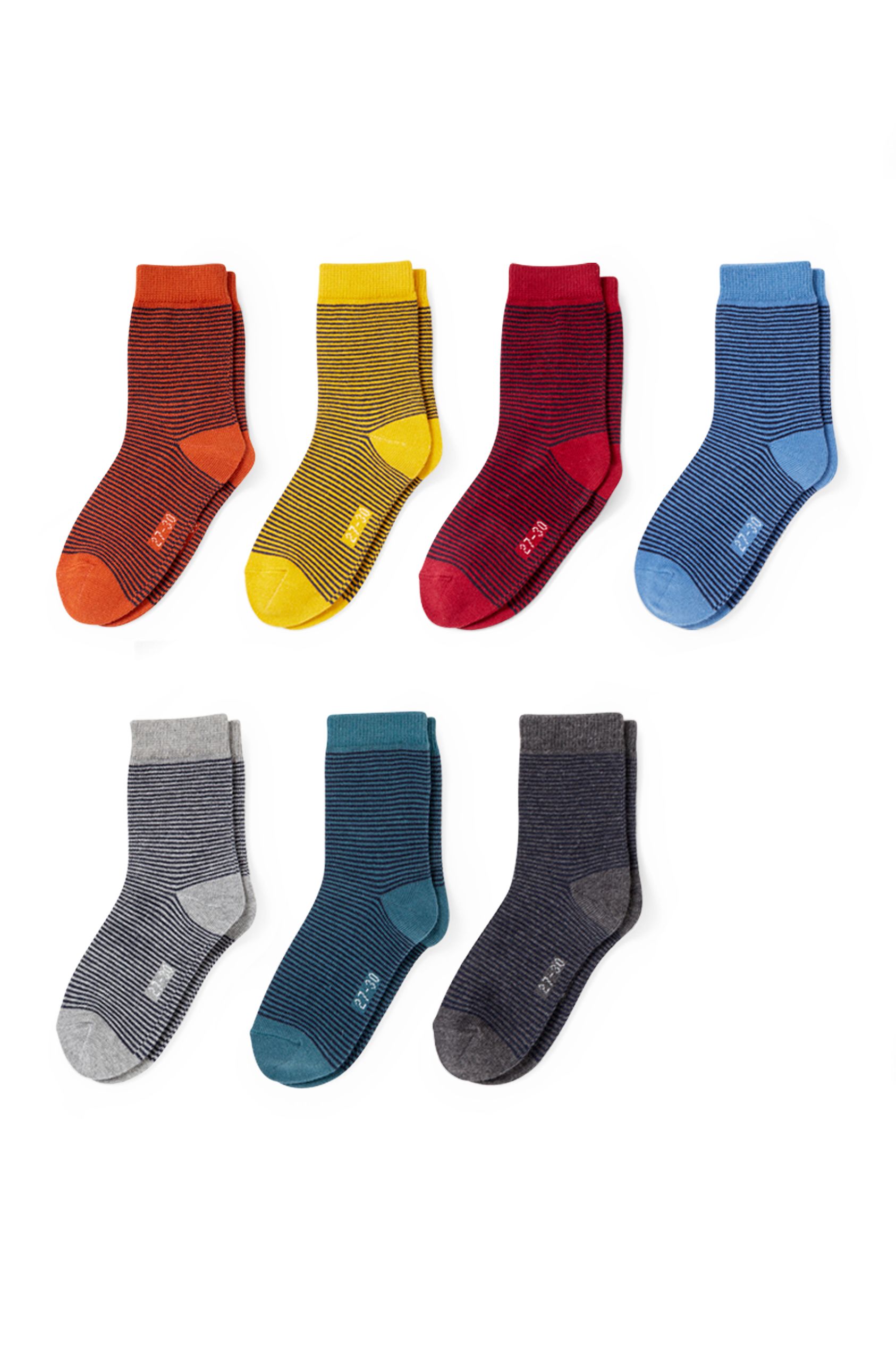 Multipack of 7 - socks - striped
