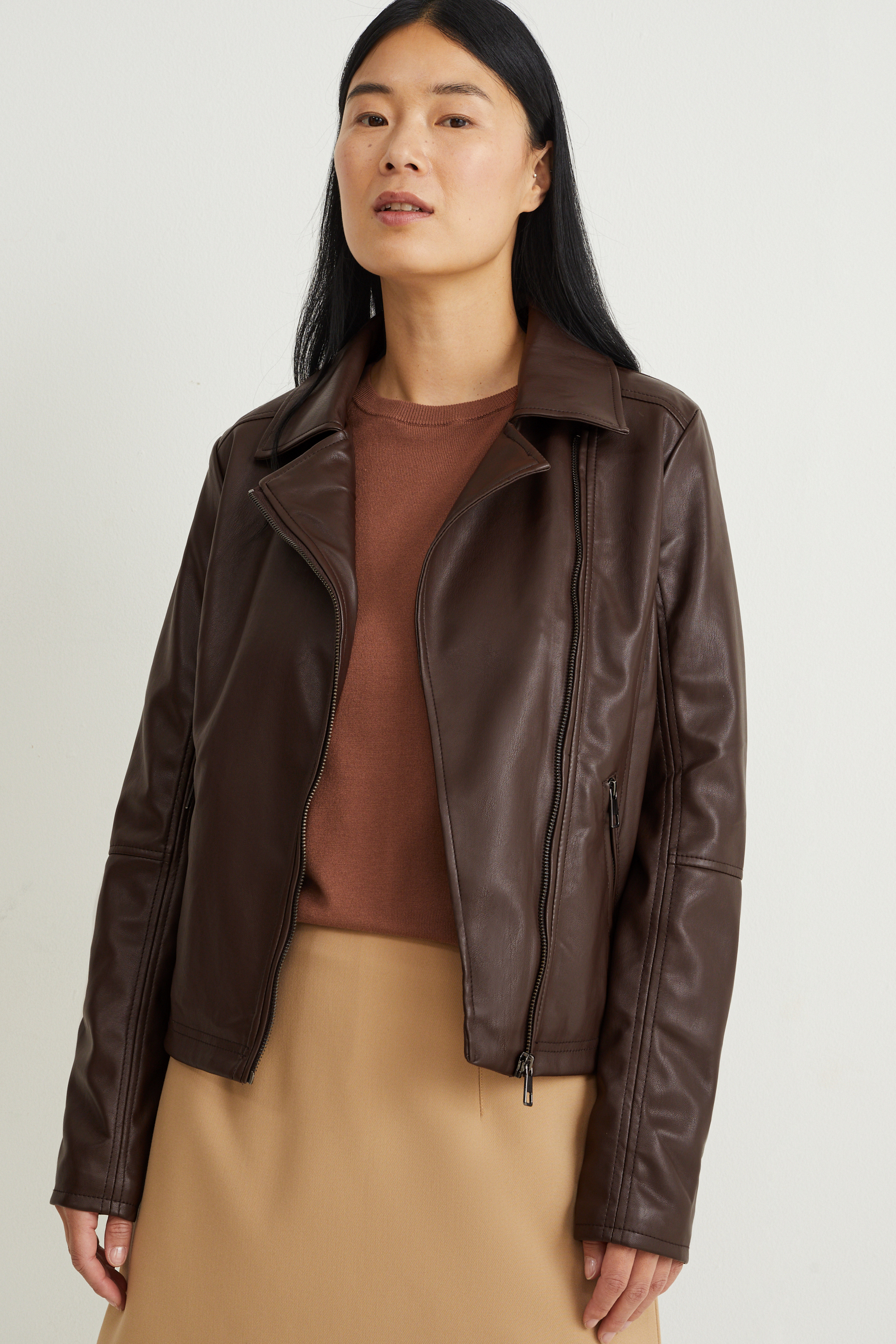 Biker jacket - faux leather
